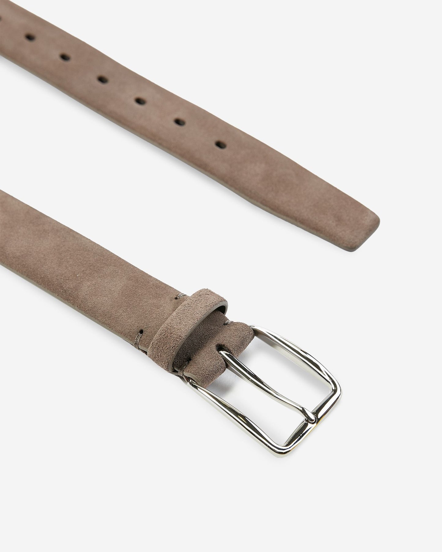 Slowear - Suede leather belt - dark brown