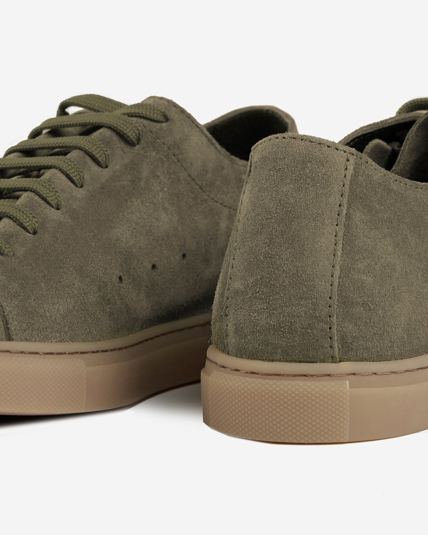 Calfskin and suede trainers