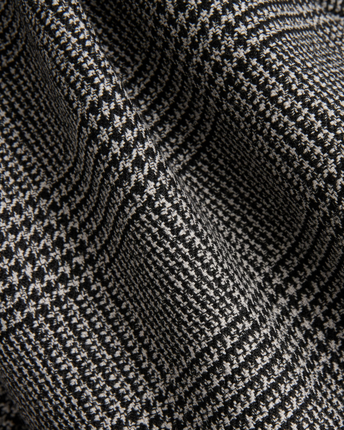 Pantalon sans couture extérieure en laine Prince-de-Galles