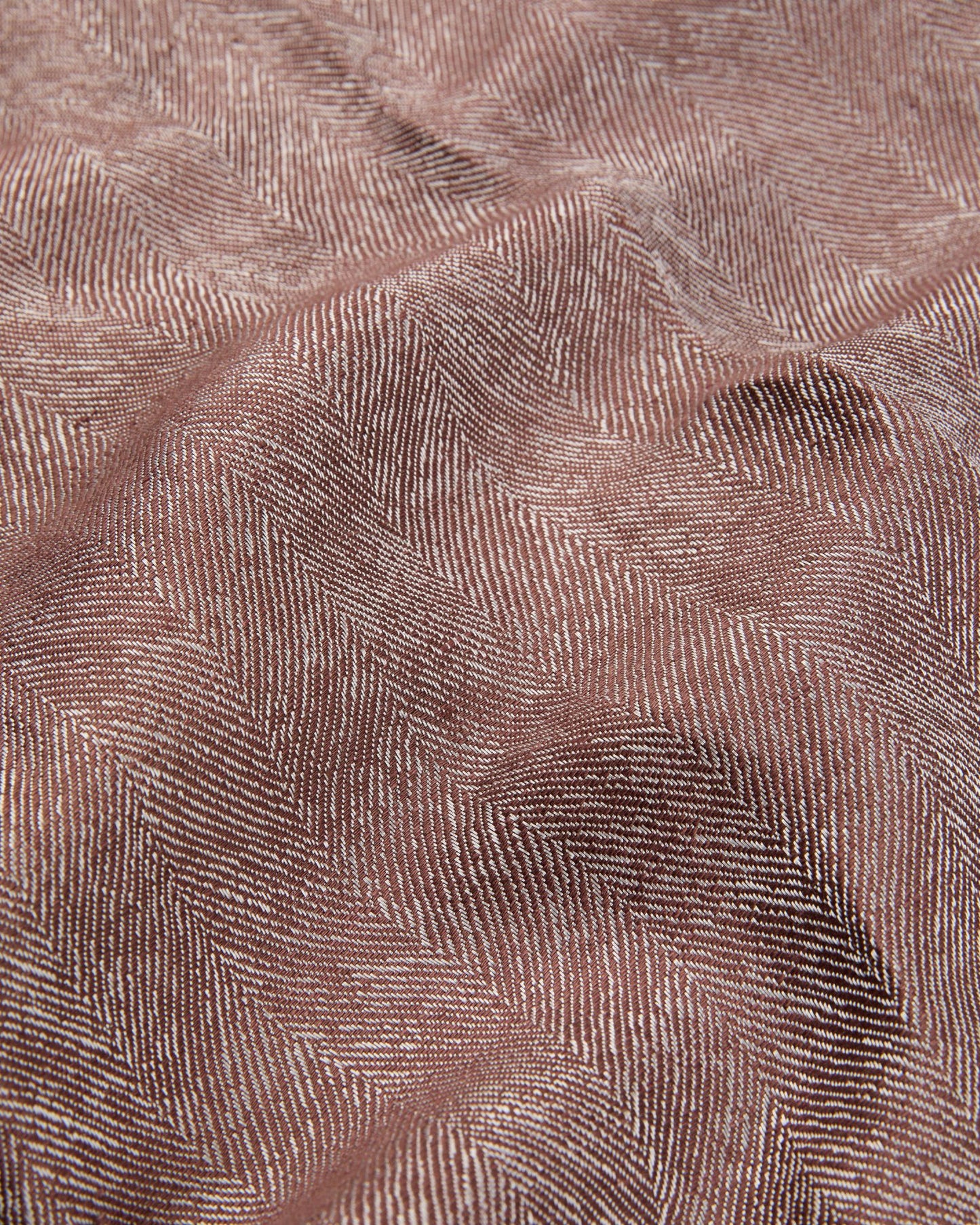 Incotex - Regular fit linen and viscose herringbone trousers - havana