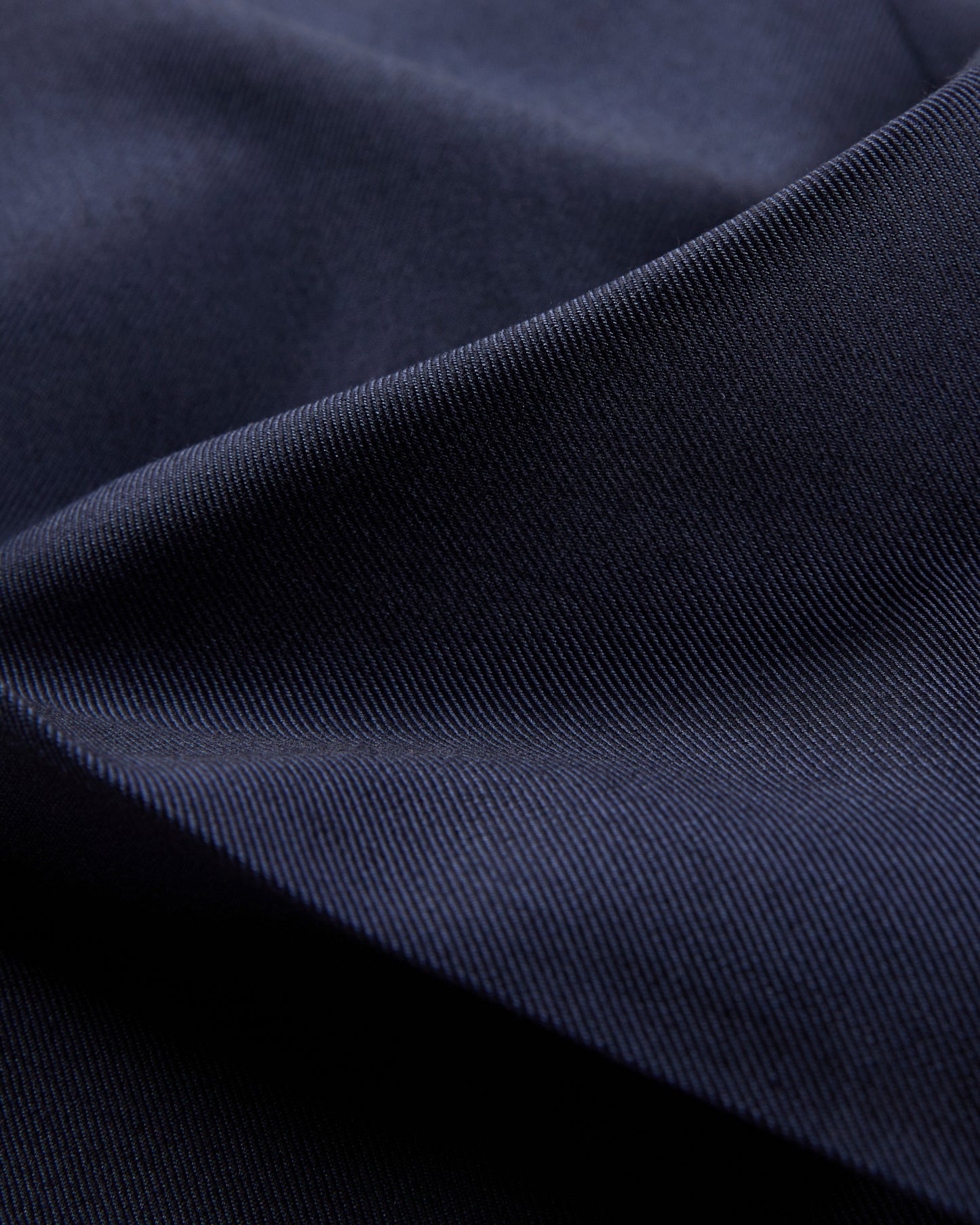 Straight fit wool and silk twill trousers