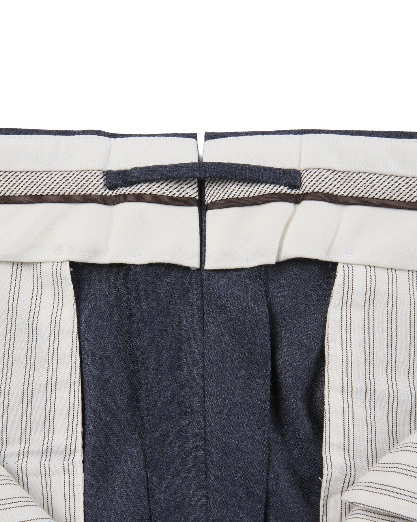 Tapered-fit wool blend trousers