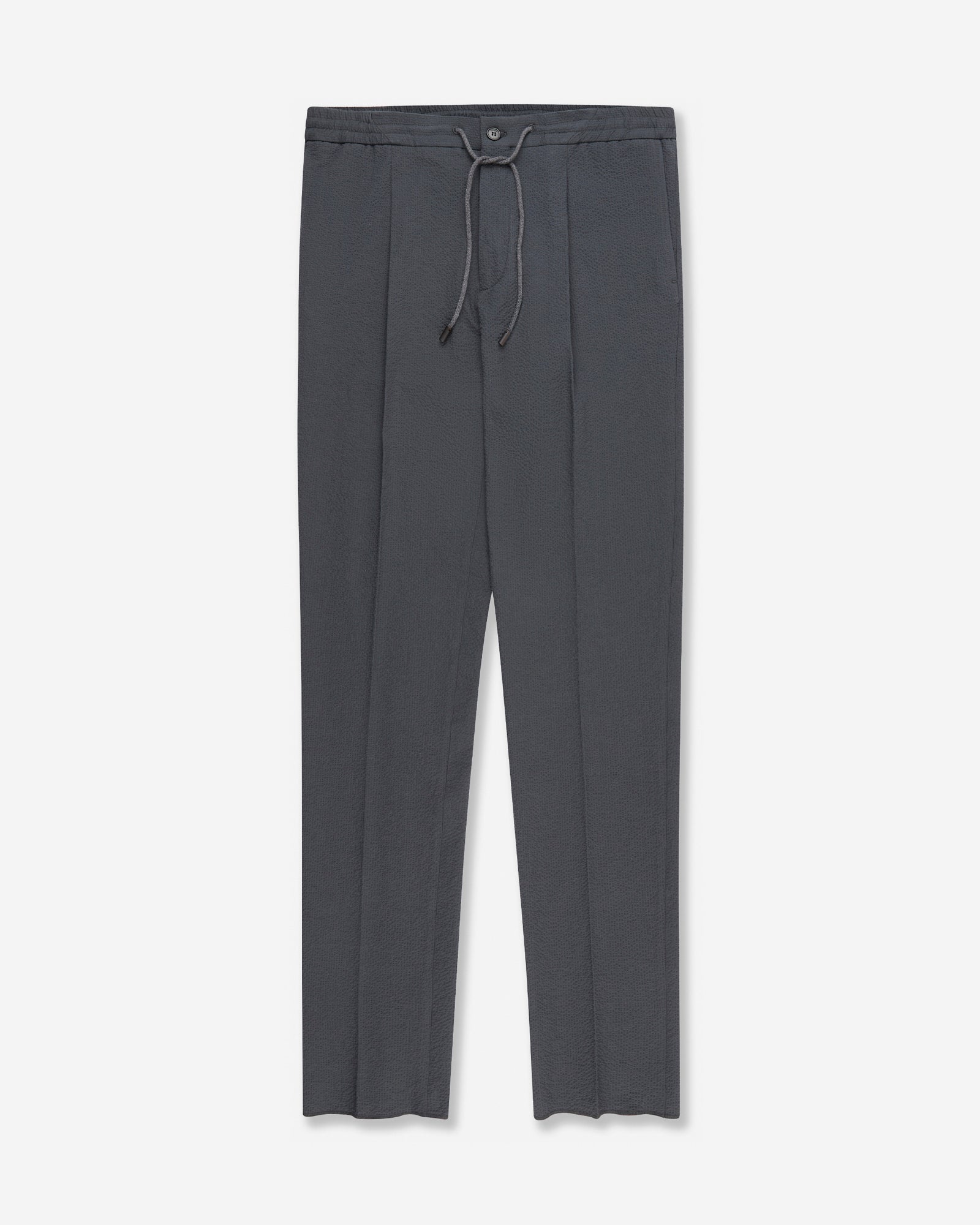 Incotex - Tapered fit stretch cotton and silk seersucker trousers
