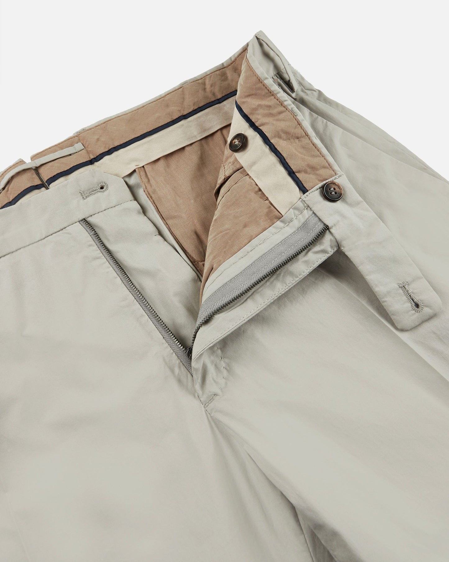 Incotex - Slim-fit summer poplin trousers - light grey