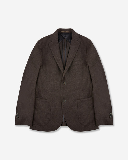 Slim fit wool and cashmere flannel jacket