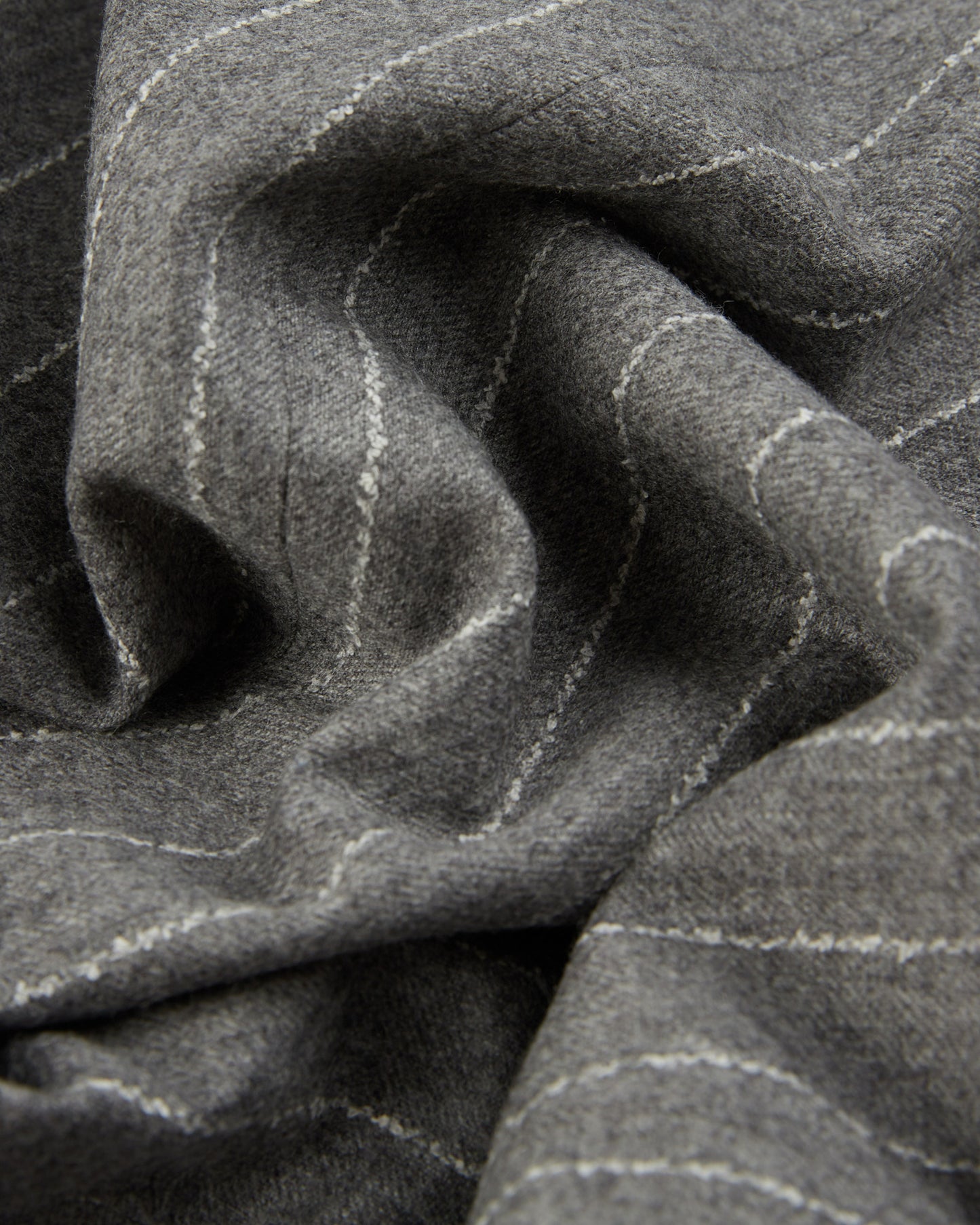 Regular fit double breasted pinstripe flannel jacket