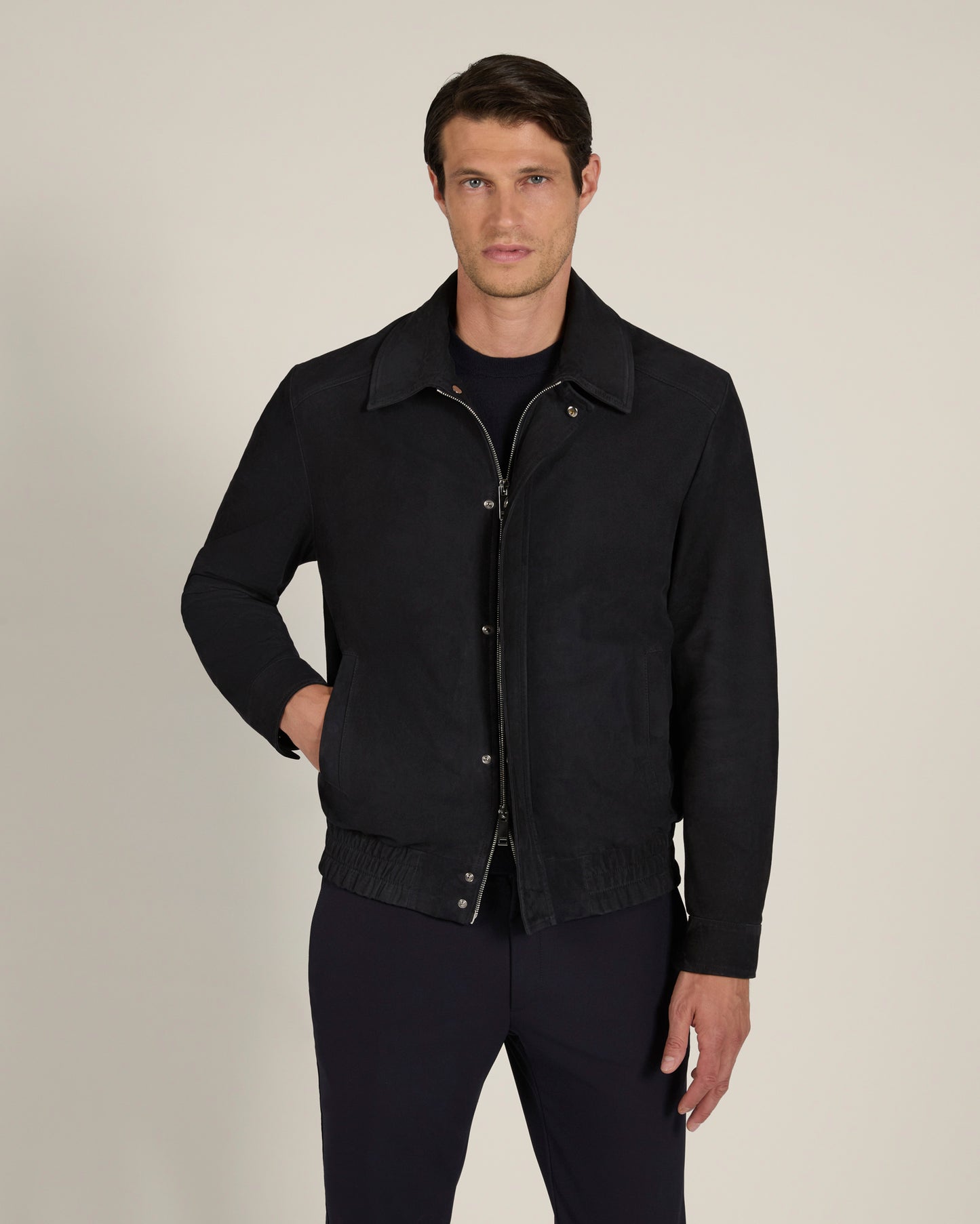 Veloursleder-Bomber
