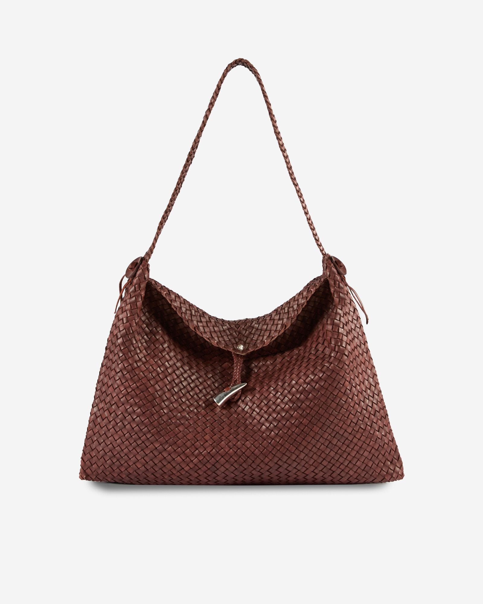 Massimo Palomba - Maxi calfskin shoulder bag - brown – Slowear