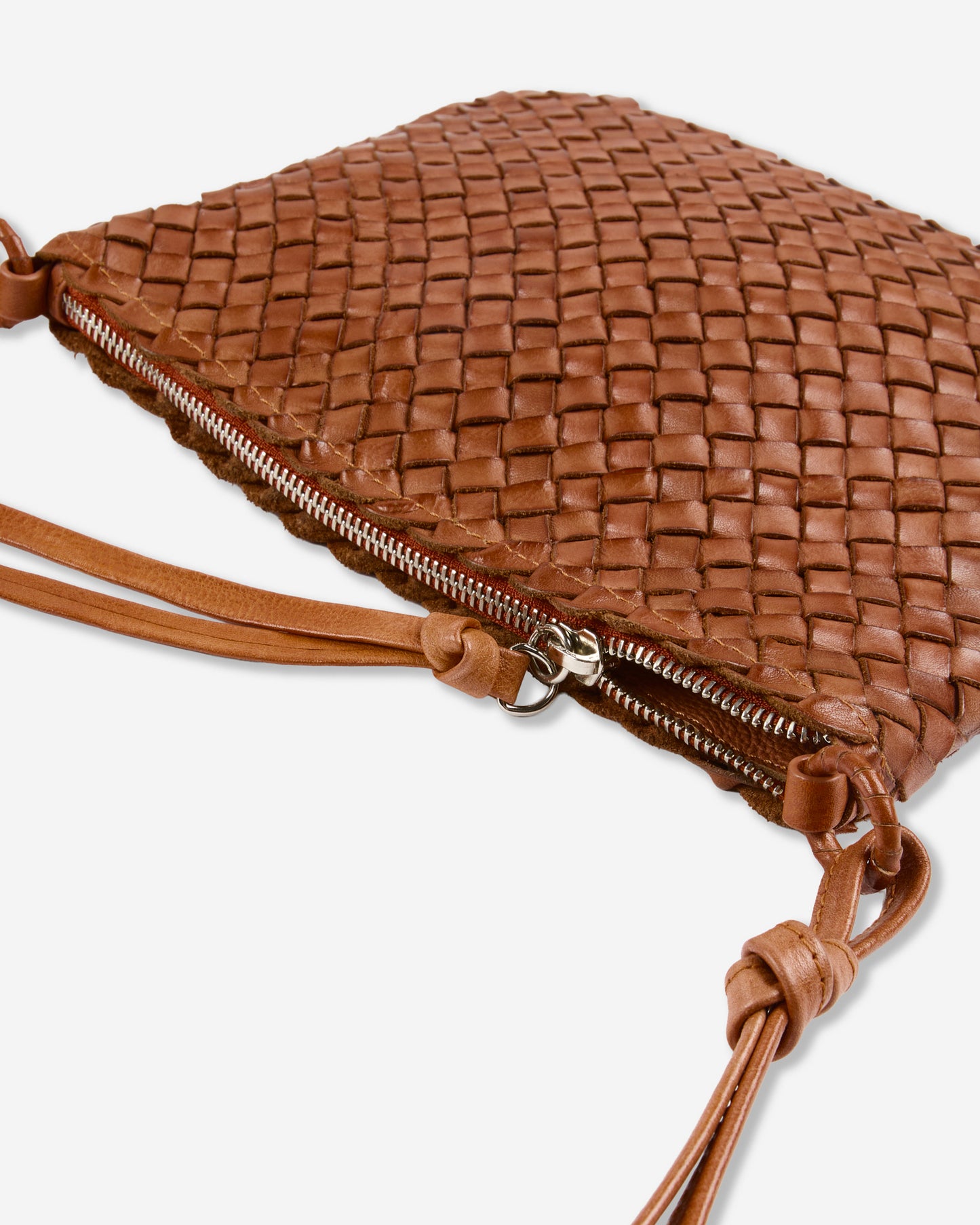 Braided leather bag