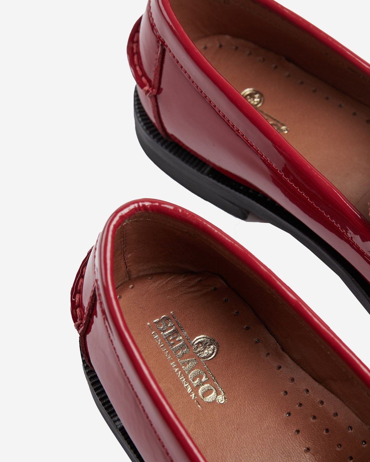 Sebago - Slowear - Classic Dan patent leather moccasins - medium red