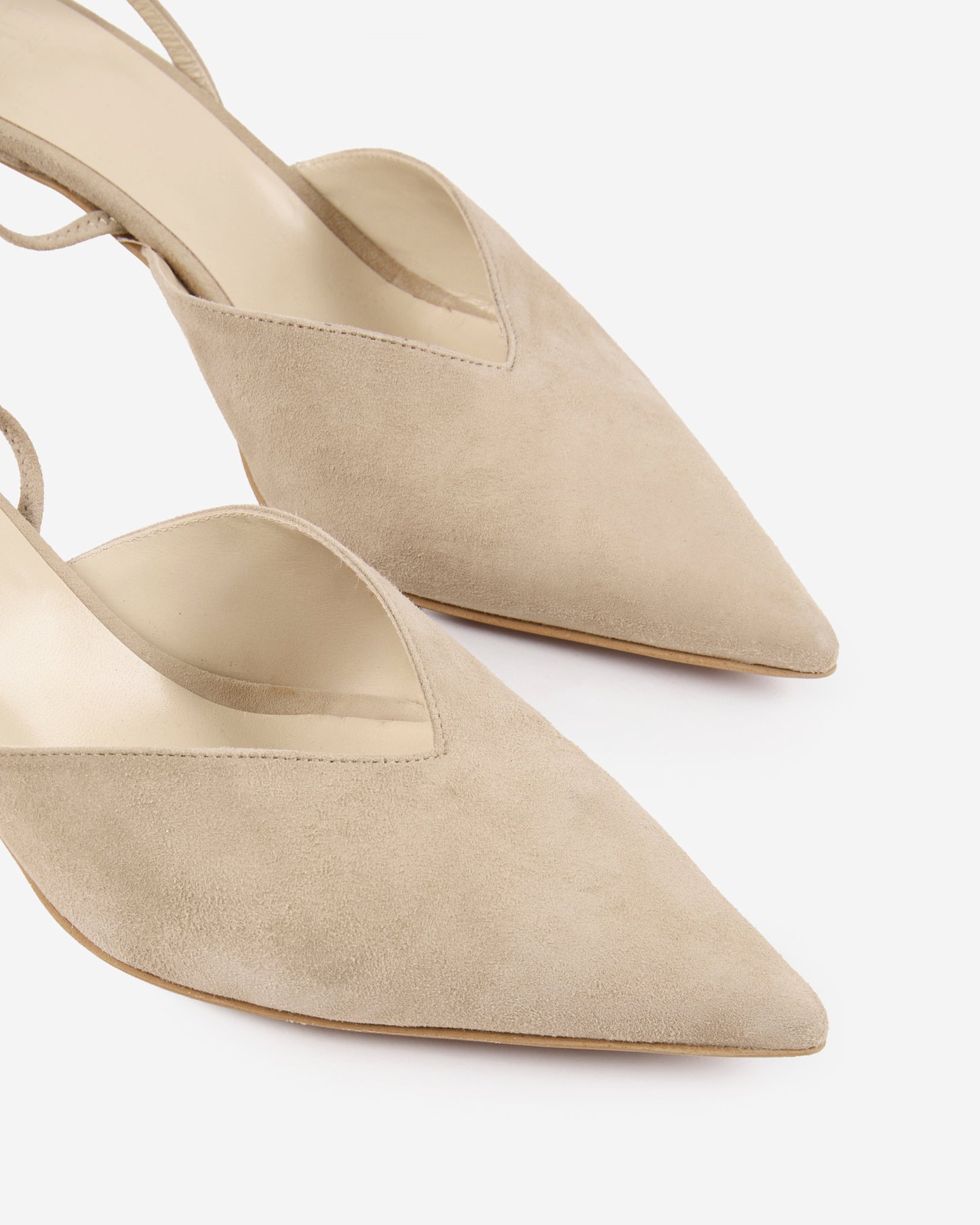 Slingback-Pumps aus Veloursleder