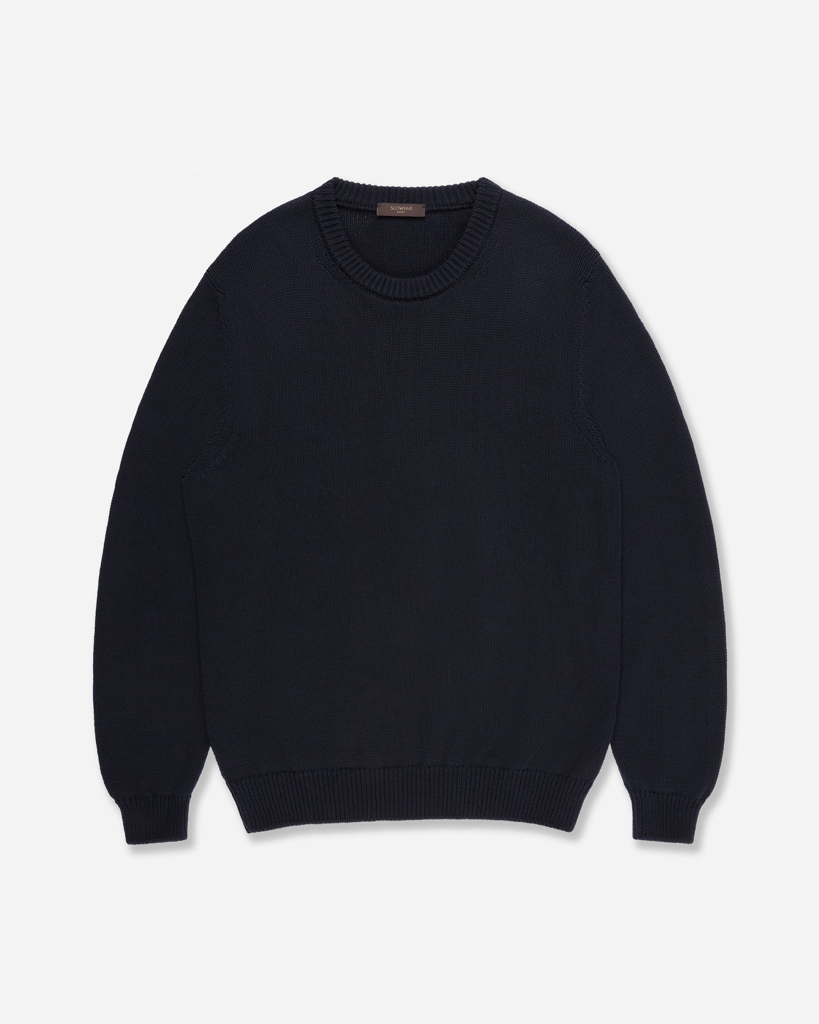 Zanone - Slim fit cotton crew-neck jumper - dark navy – Slowear