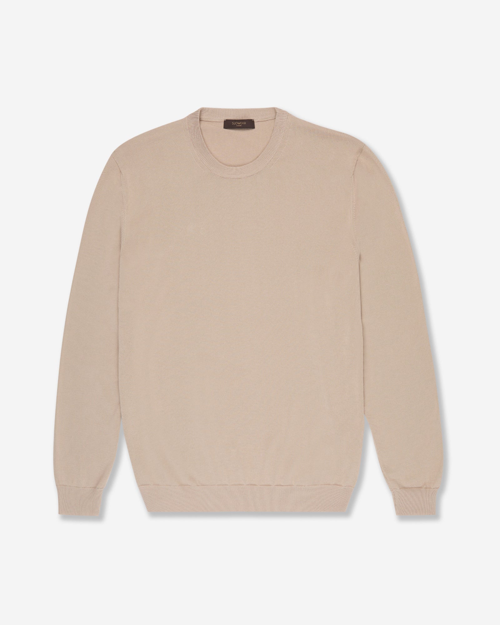 Zanone - Slim fit cotton crepe crew-neck jumper - dove grey – Slowear