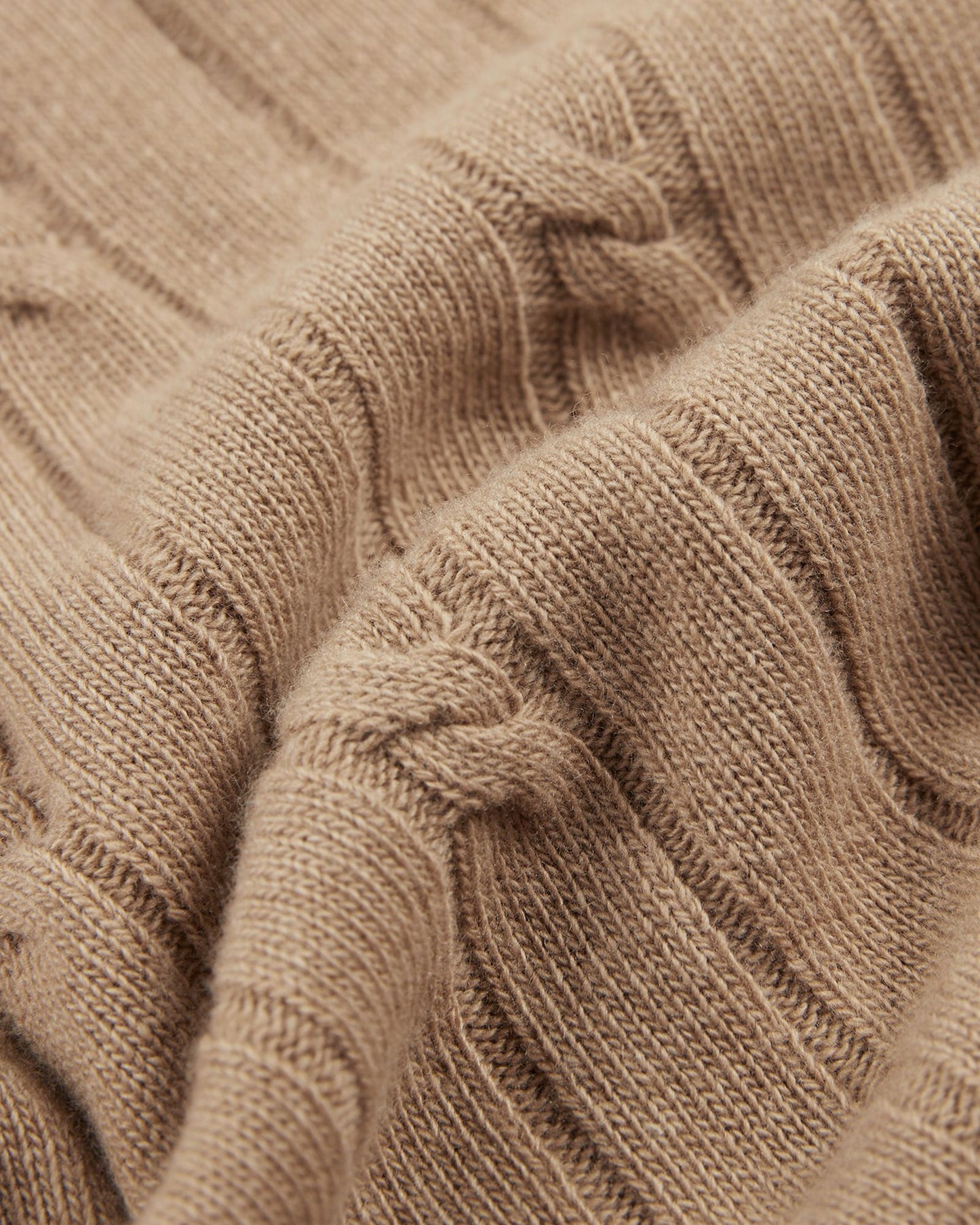 Zanone - Slim fit wool and cashmere crew neck sweater - hazelnut