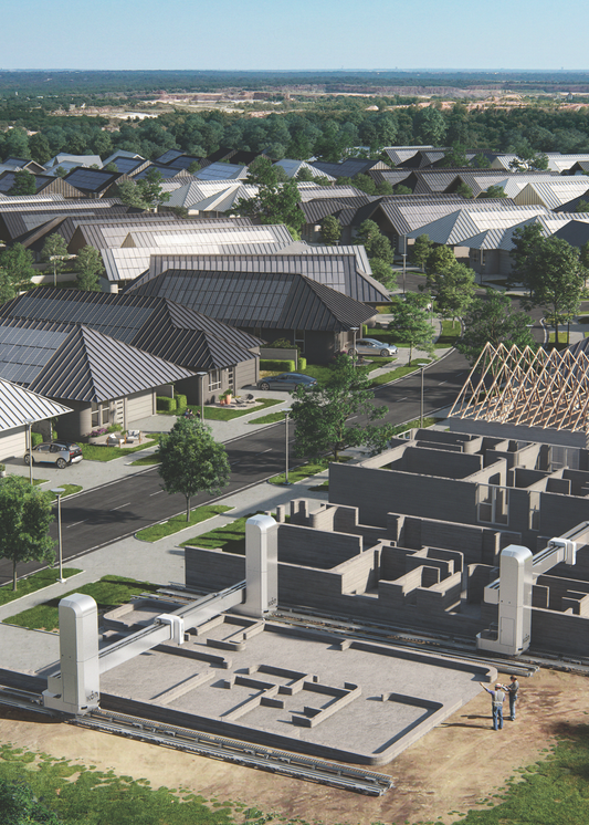 The 3D-printed house