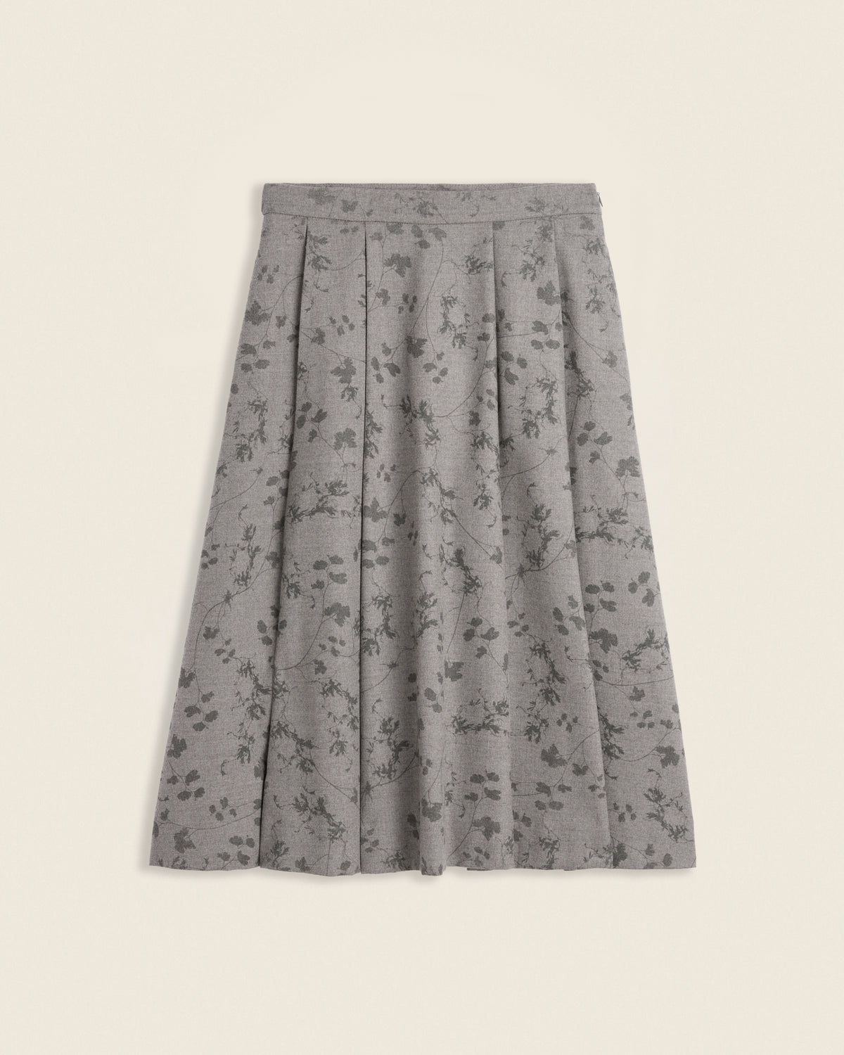 Jupe plissée en flanelle à imprimé floral