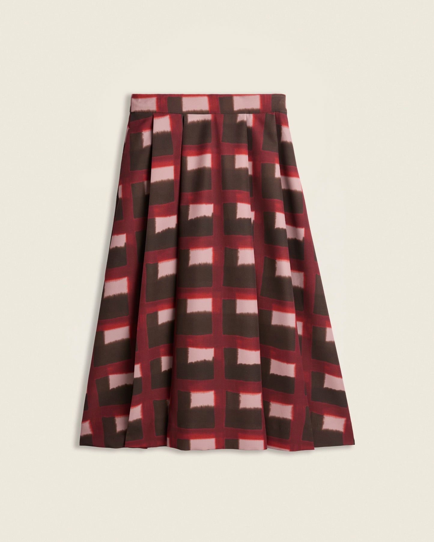 Plisseerock aus bedrucktem Polyester