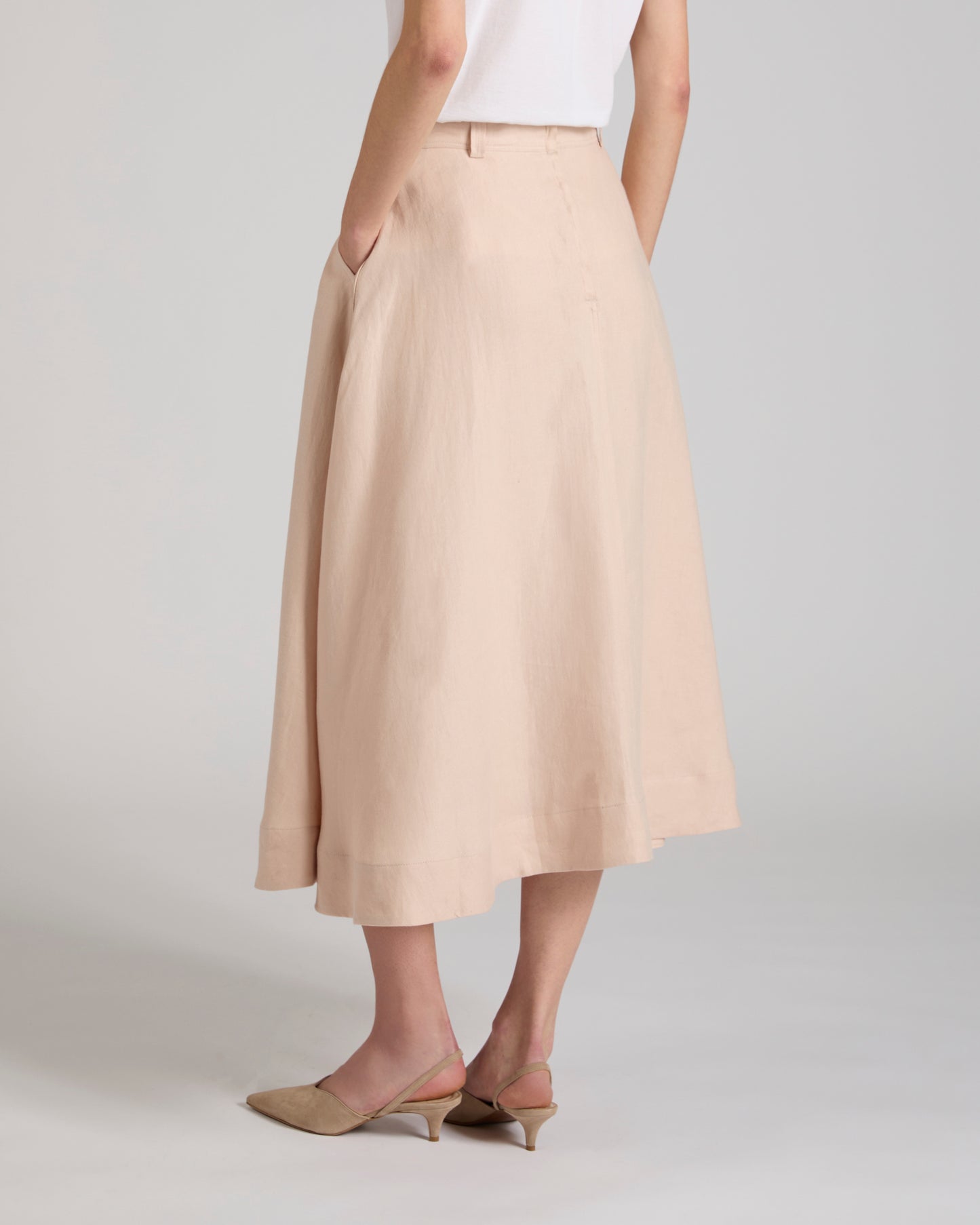 Wide fit skirt in linen