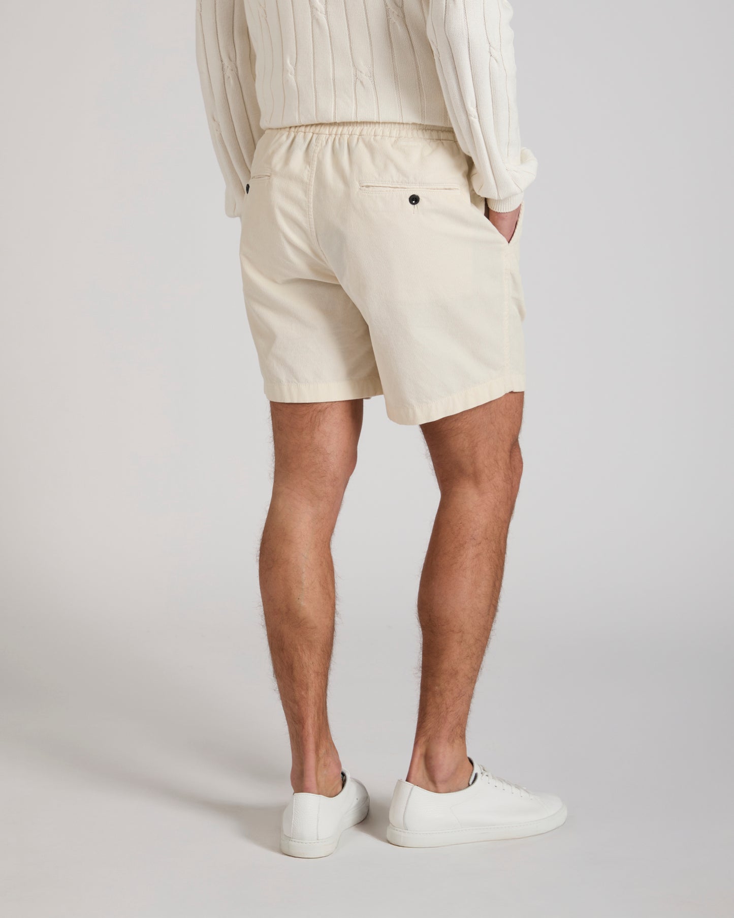 Regular fit corduroy Bermuda shorts