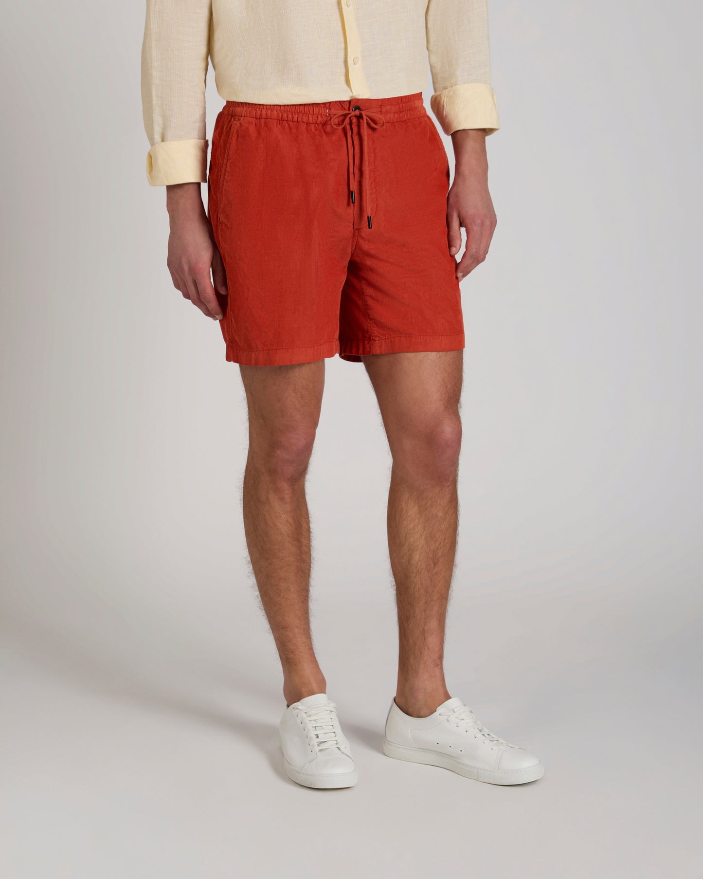 Regular fit corduroy Bermuda shorts