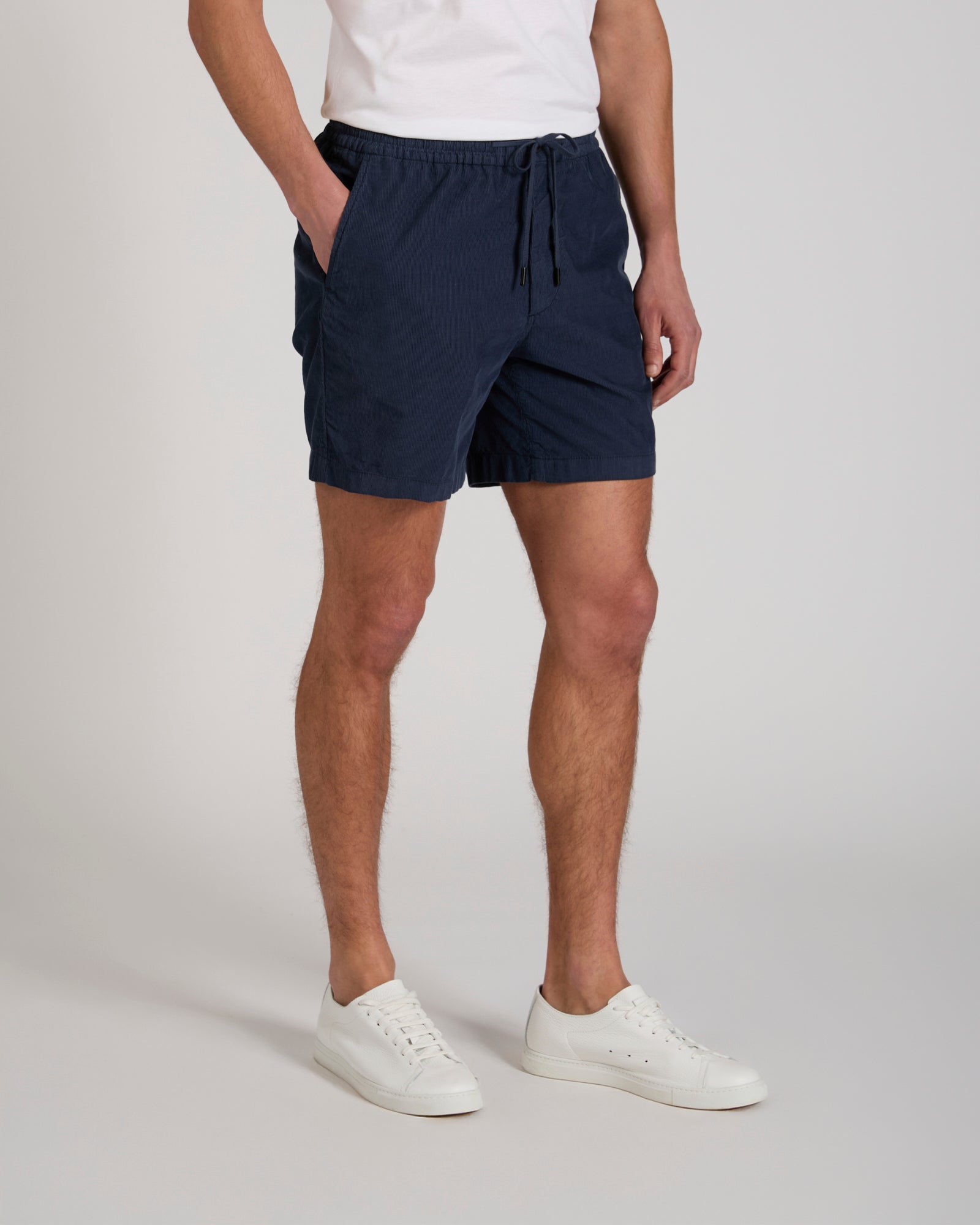 Incotex - Regular fit corduroy Bermuda shorts - dark blue – Slowear