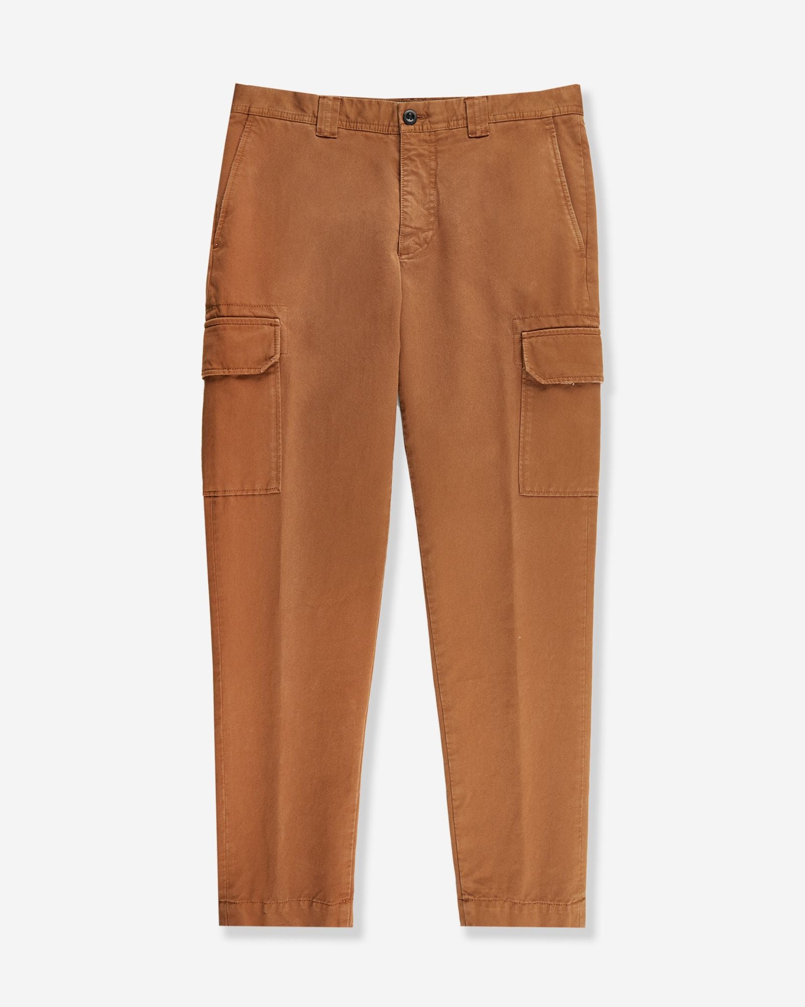 Tapered fit cotton trousers