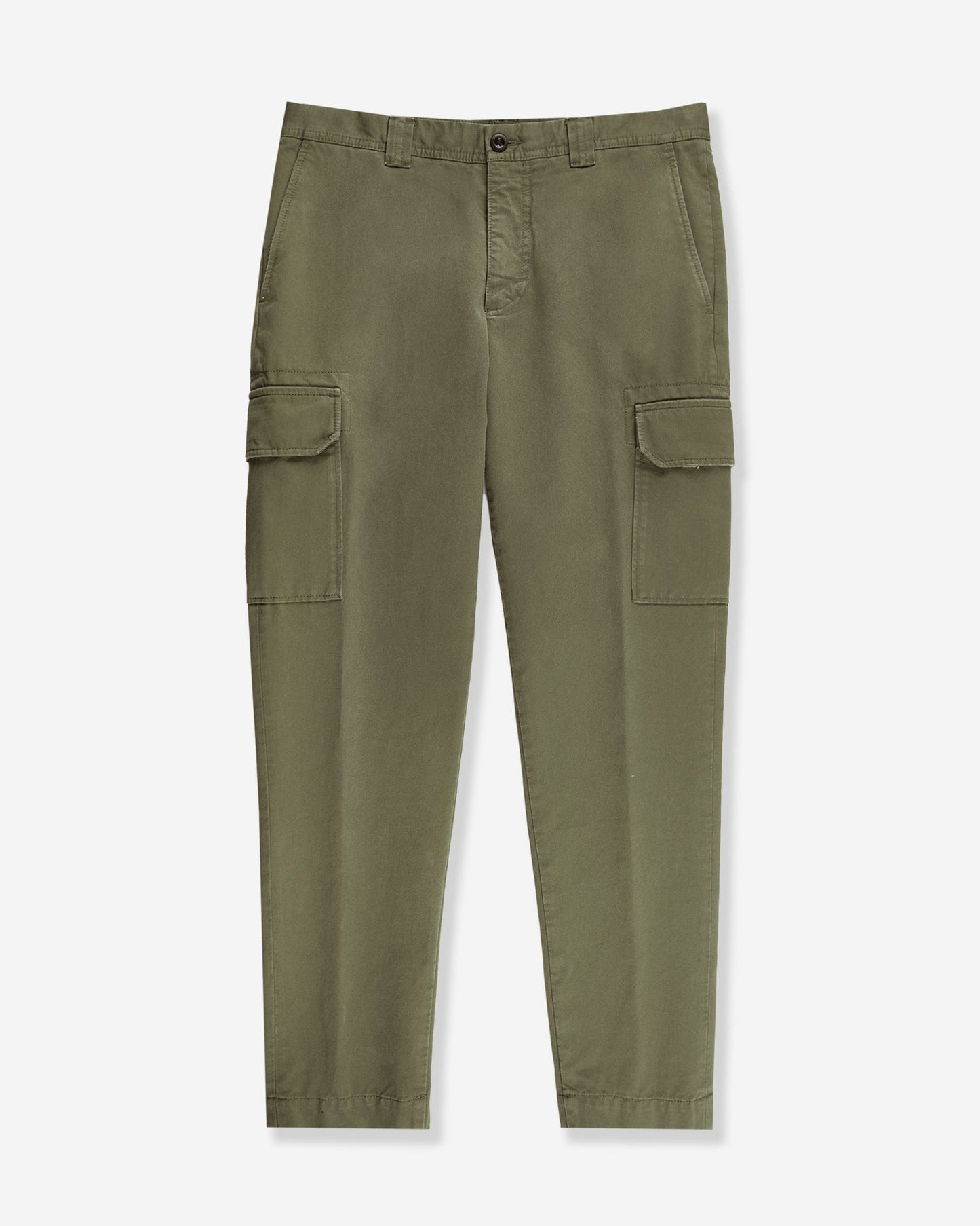 Tapered fit cotton trousers