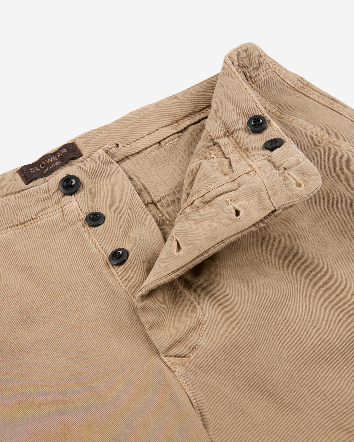 Tapered-fit cotton and linen trousers