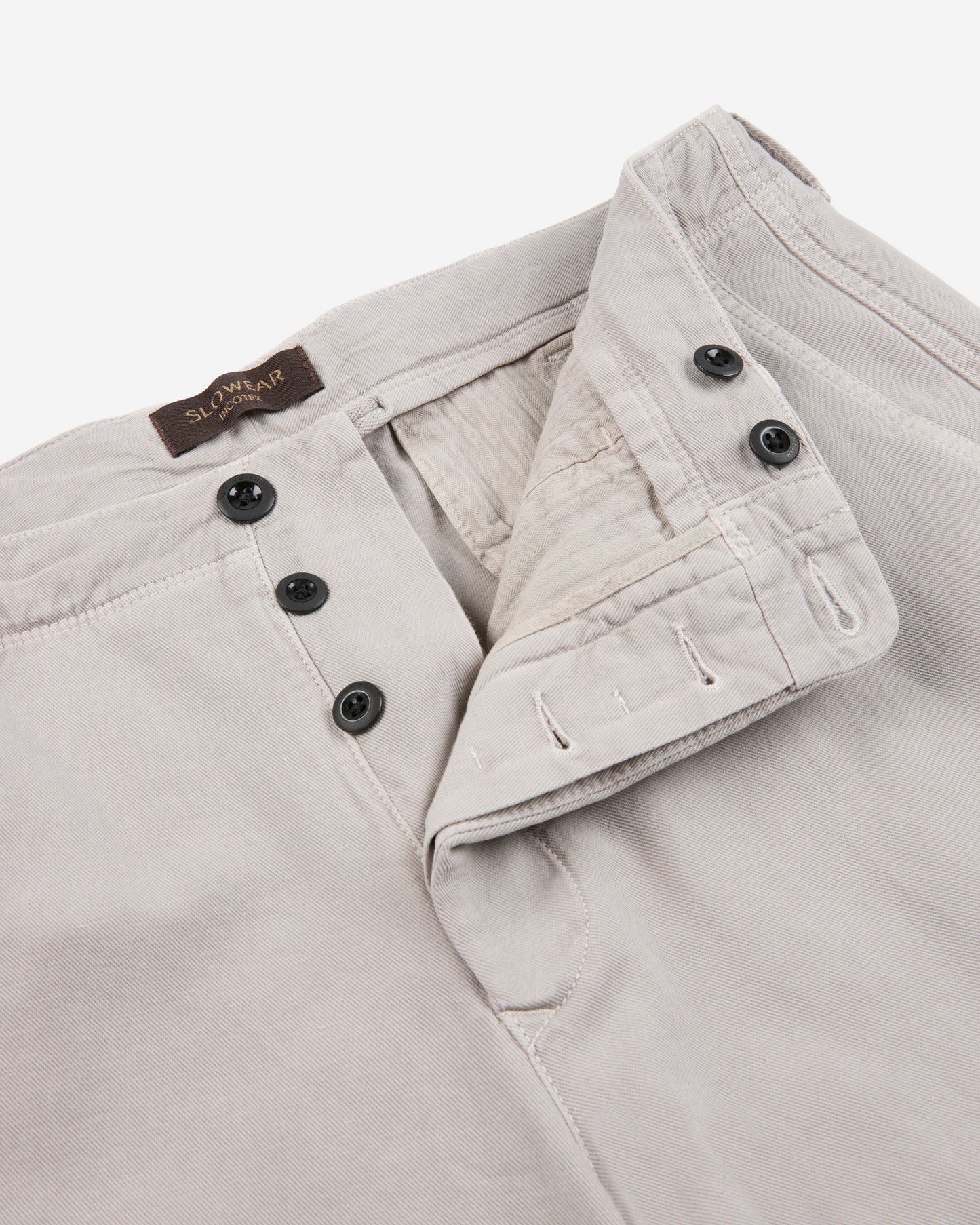 Tapered-fit cotton and linen trousers