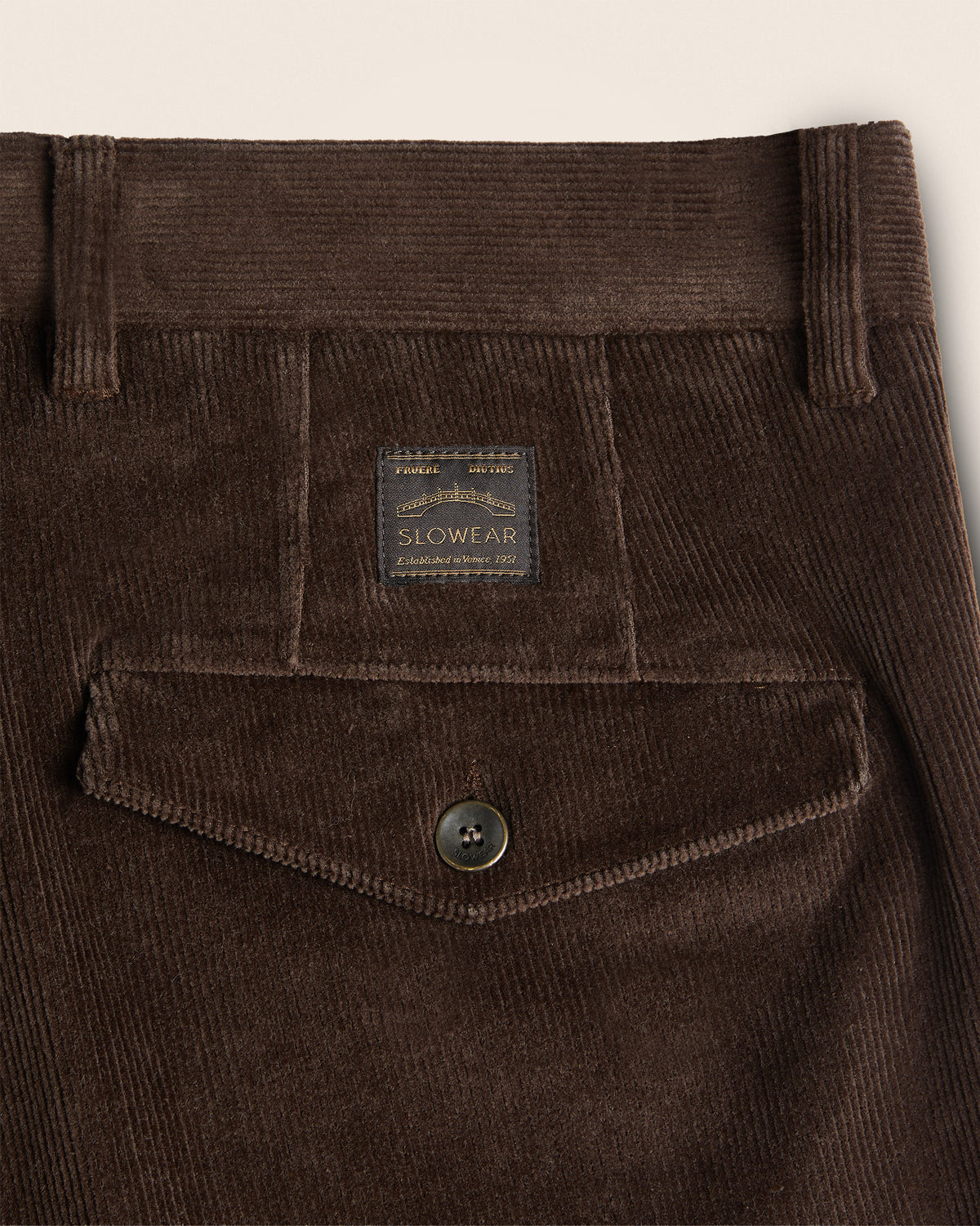 Pantalone regular fit in velluto a coste