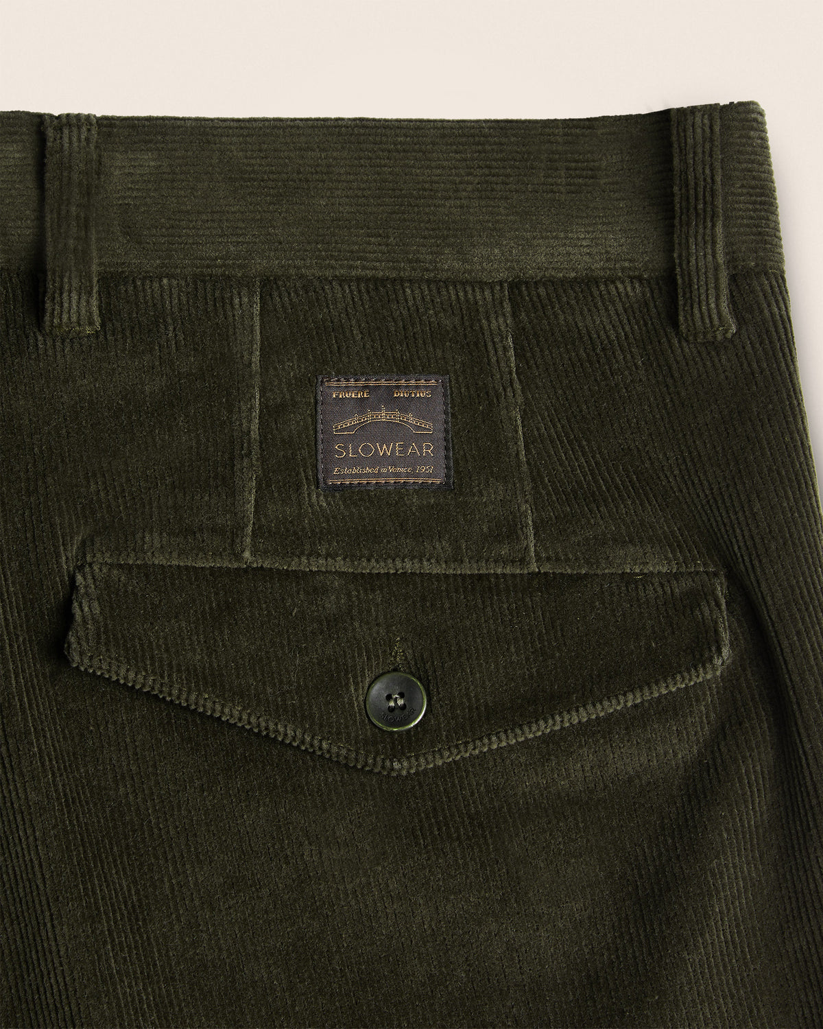 Pantalone regular fit in velluto a coste