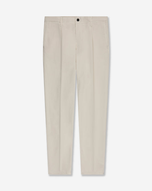 Tapered fit cotton trousers