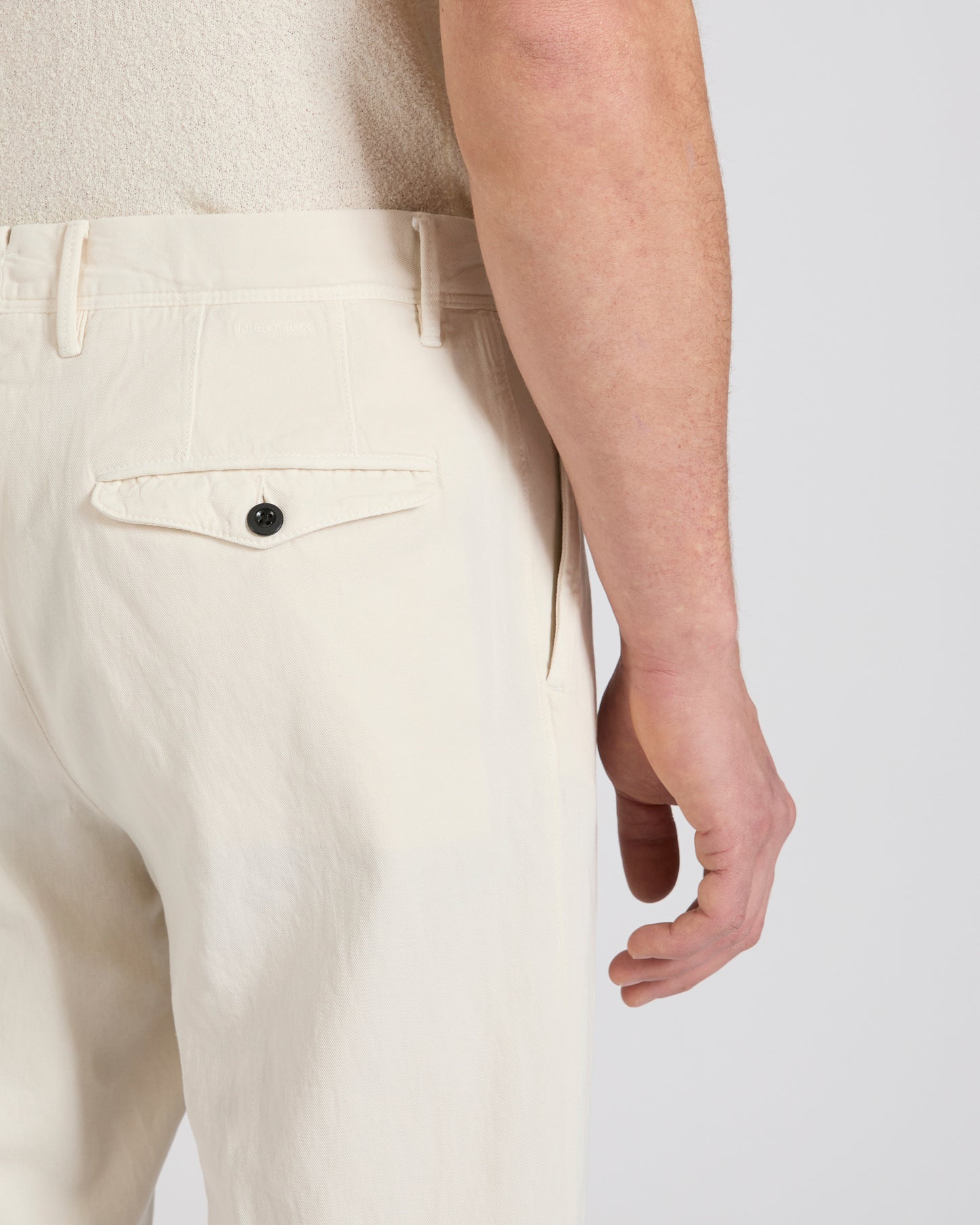 Tapered fit cotton trousers