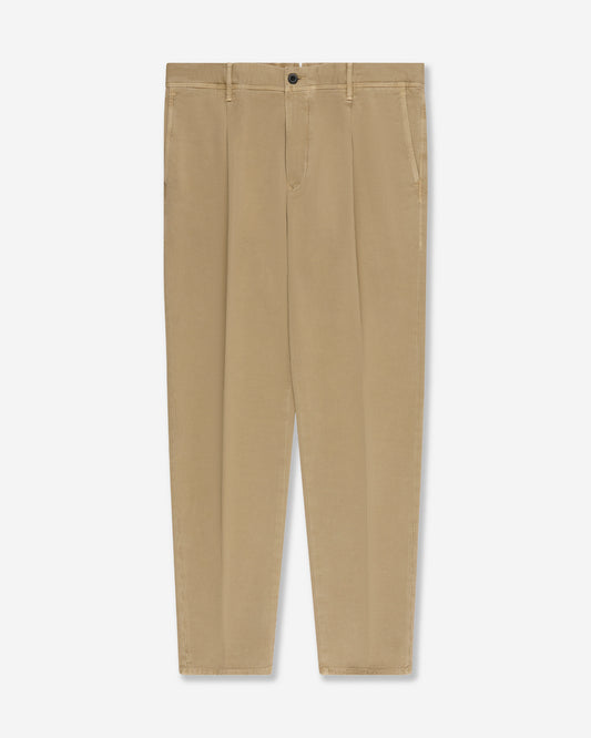 Tapered fit cotton trousers