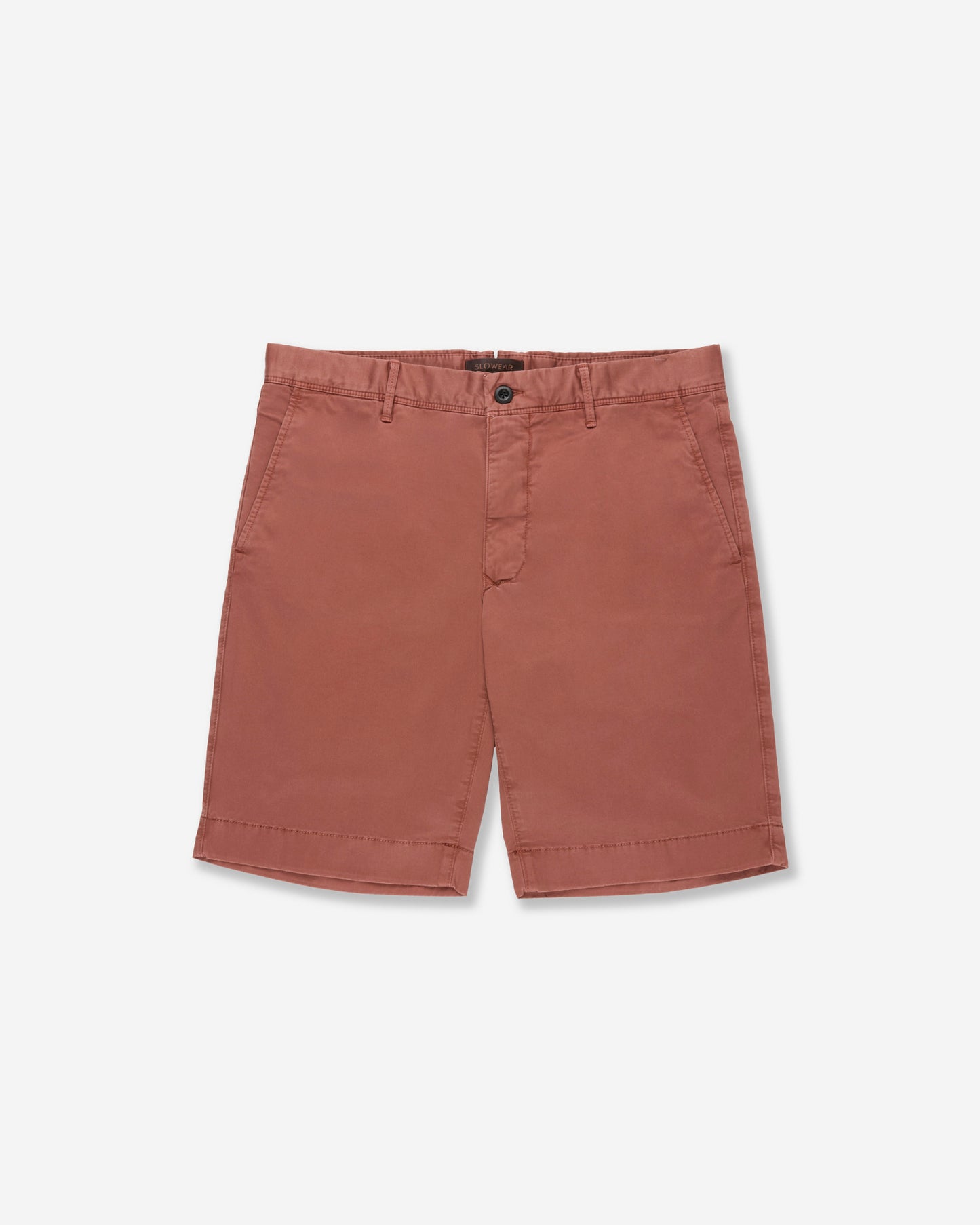 Slim-fit stretch gabardine Bermuda shorts