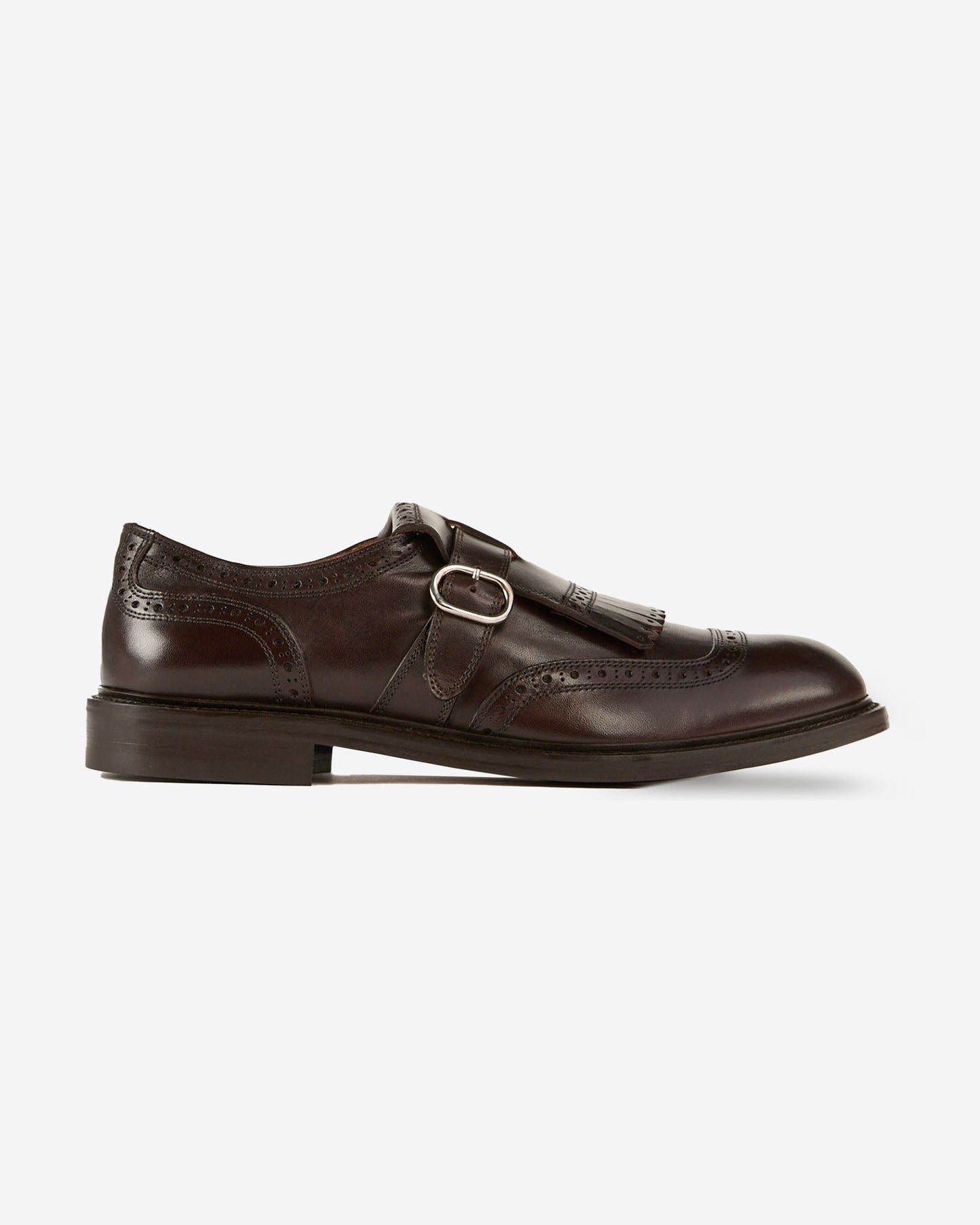 Slowear - Monk strap shoe in leather - dark brown