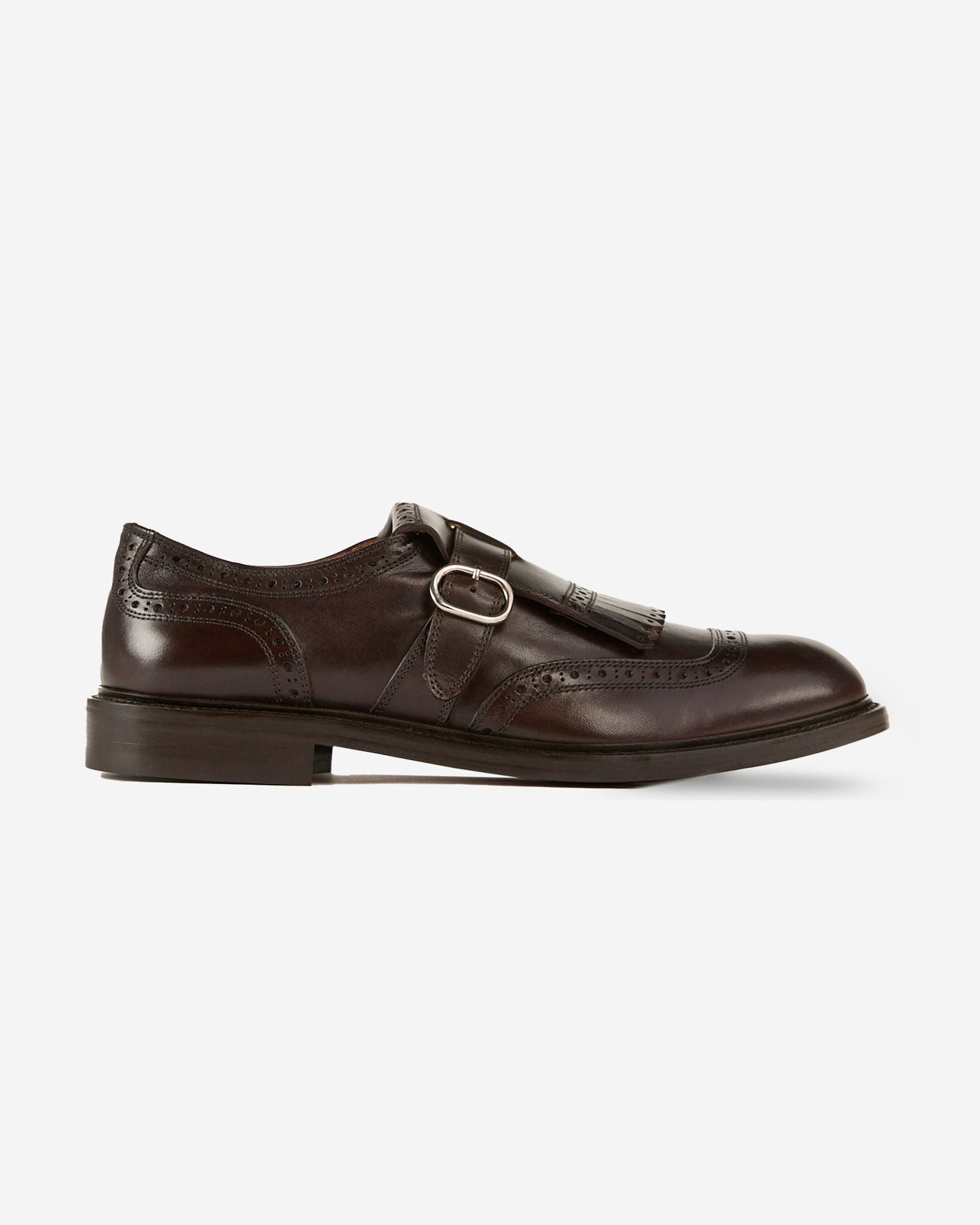 Slowear - Monk strap shoe in leather - dark brown