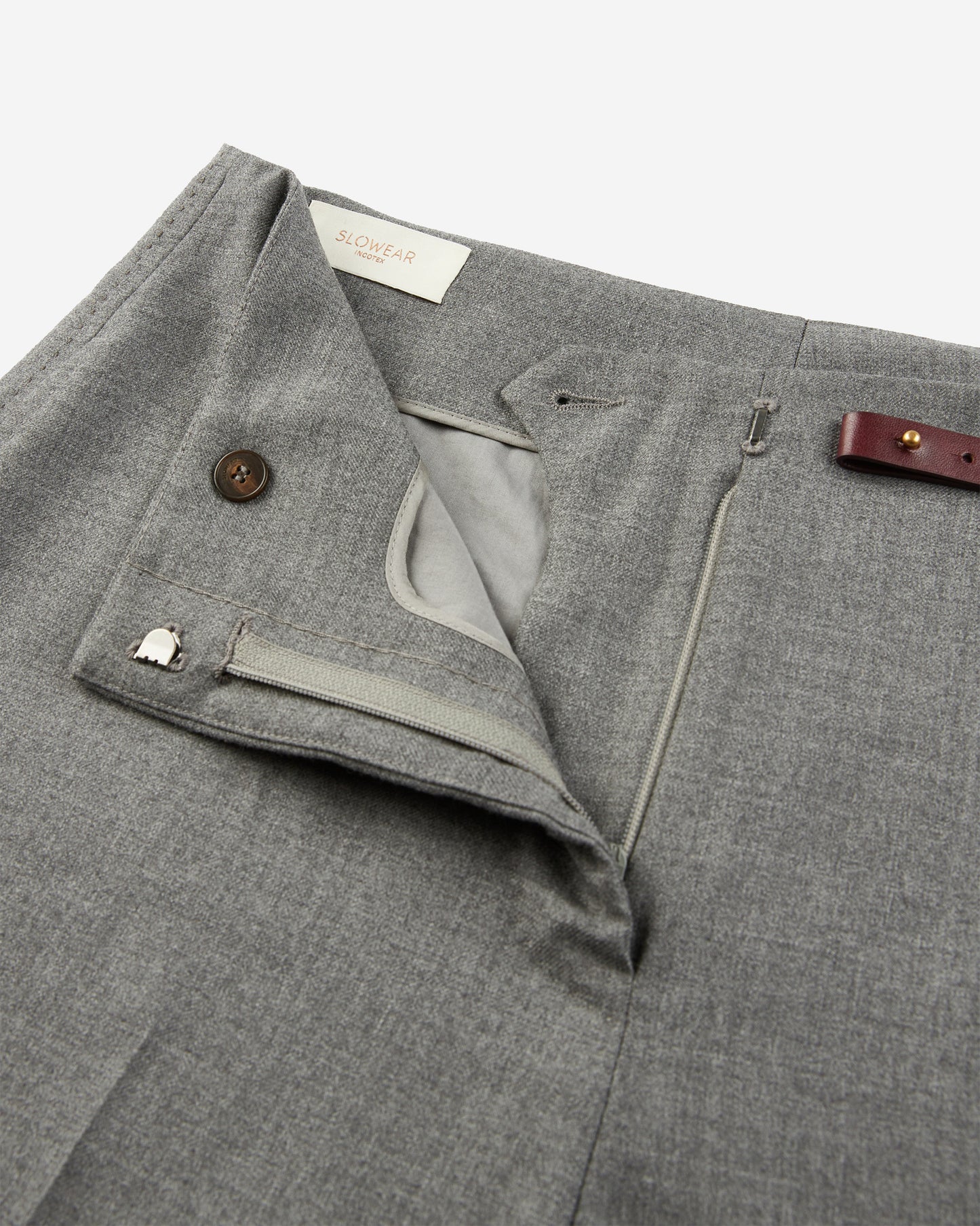 Wide fit trousers in stretch flannel