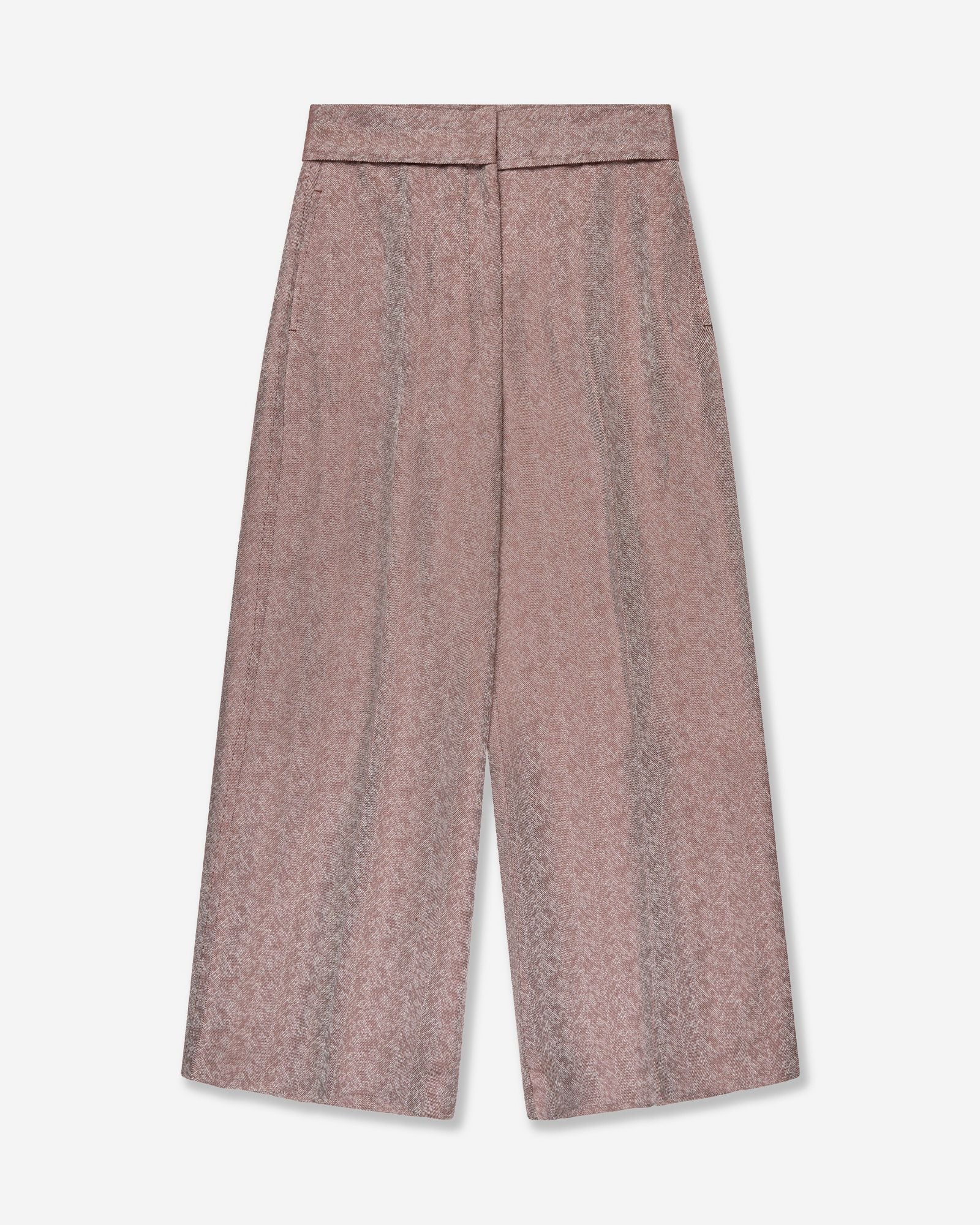 Incotex - Regular fit linen and viscose herringbone trousers - havana