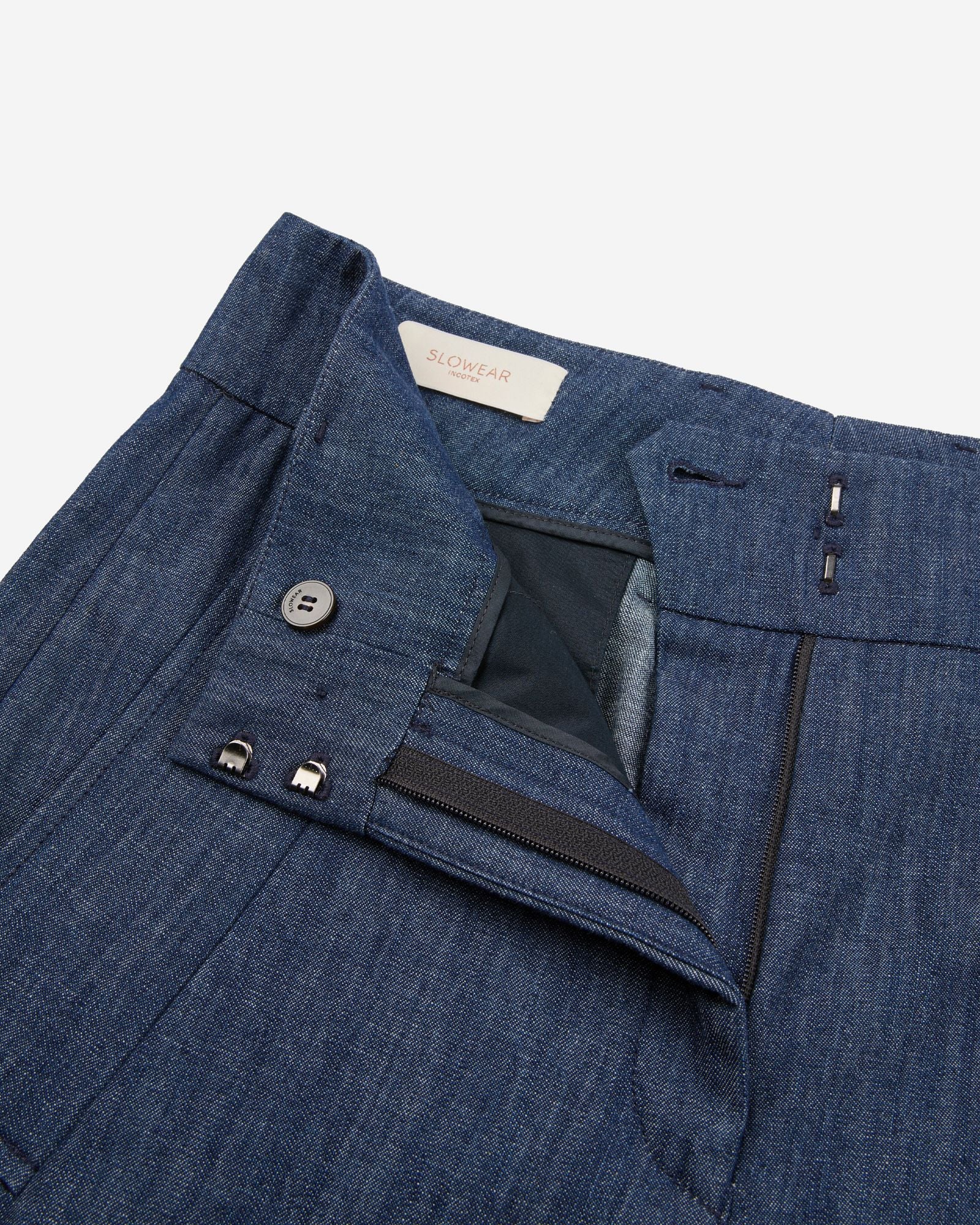 Incotex - Wide fit trousers in denim - dark blue