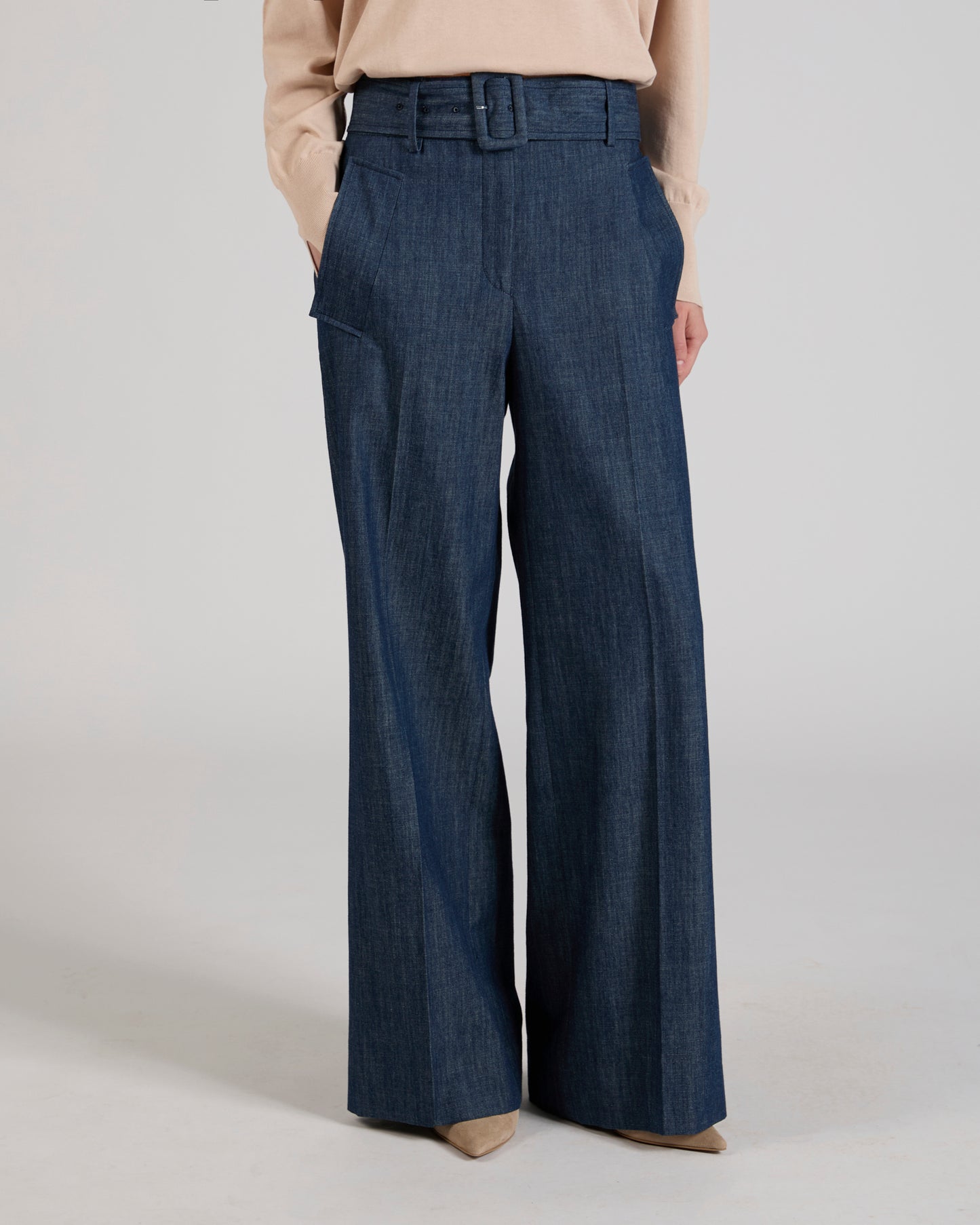 Wide fit trousers in denim