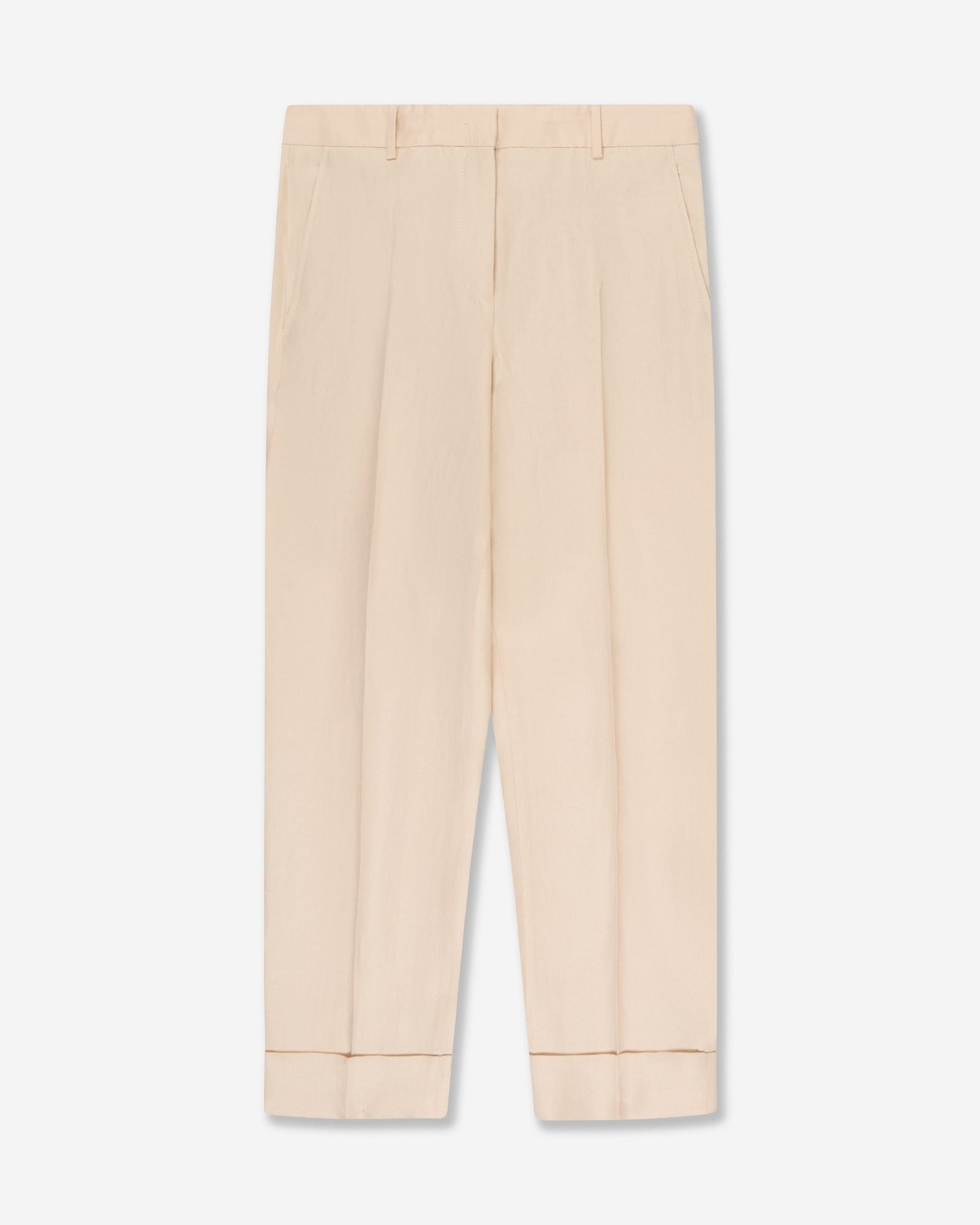 Incotex - Regular fit linen trousers - nude