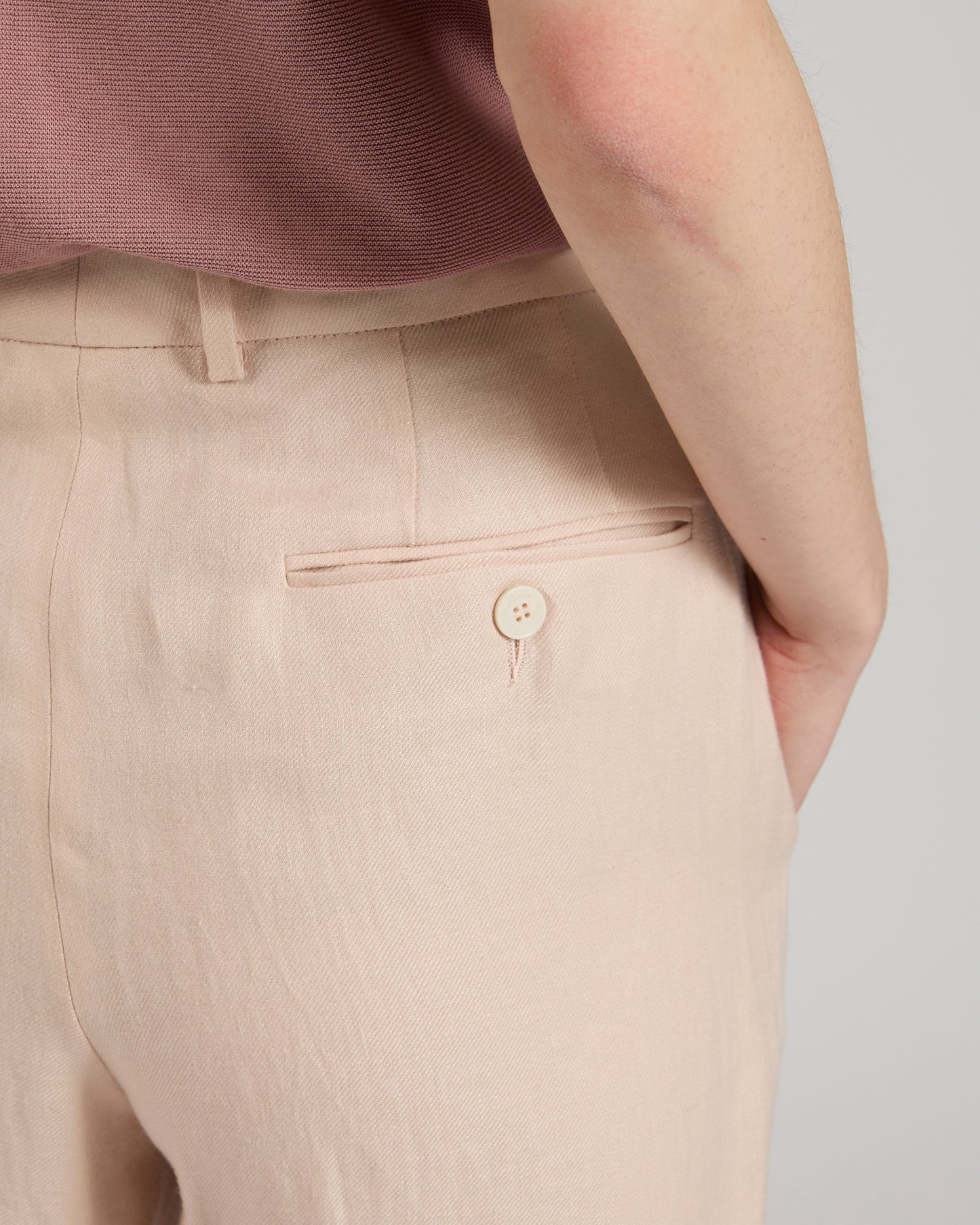 Regular fit linen trousers