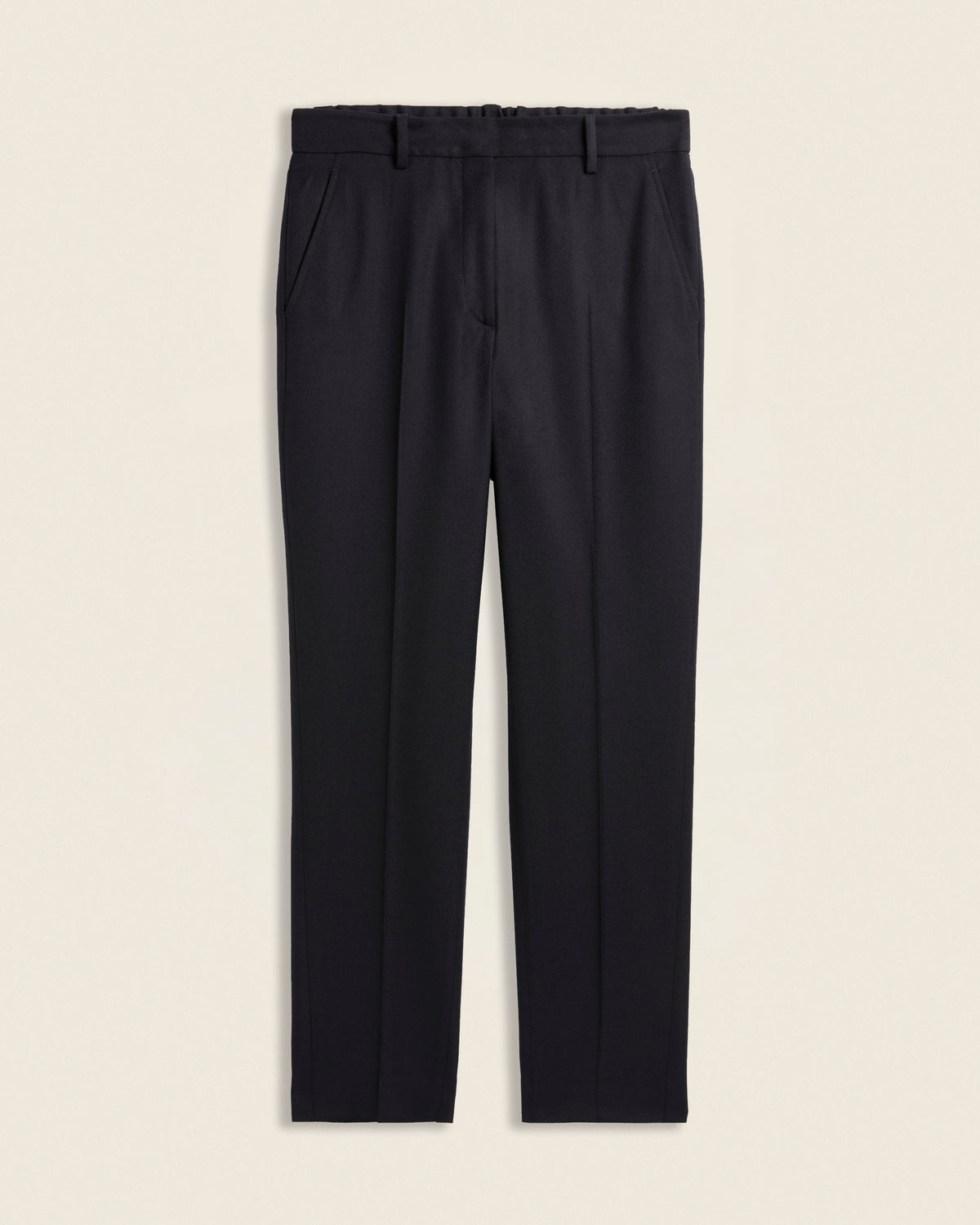 Pantalone slim fit in flanella di lana
