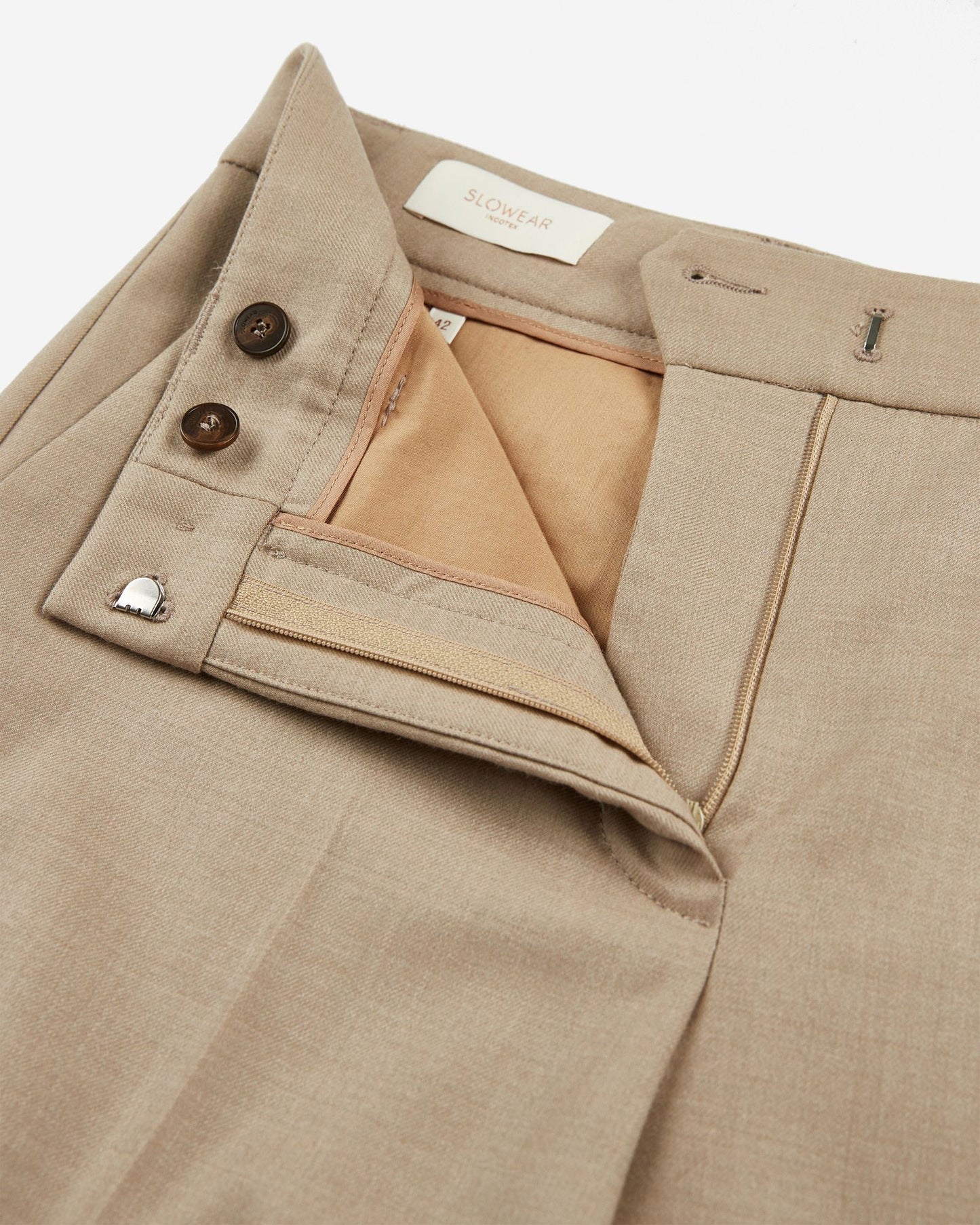 Regular fit trousers in stretch flannel