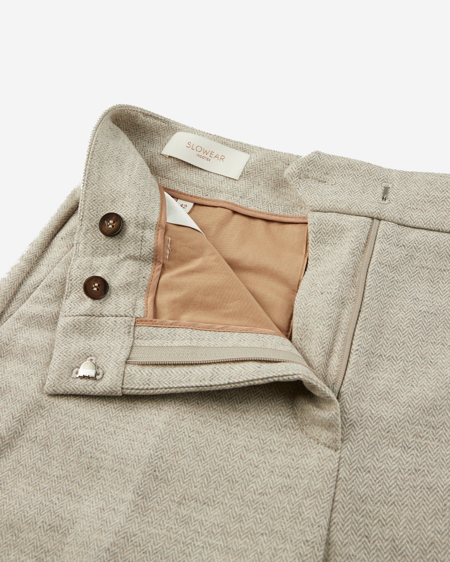 Regular fit trousers in stretch flannel