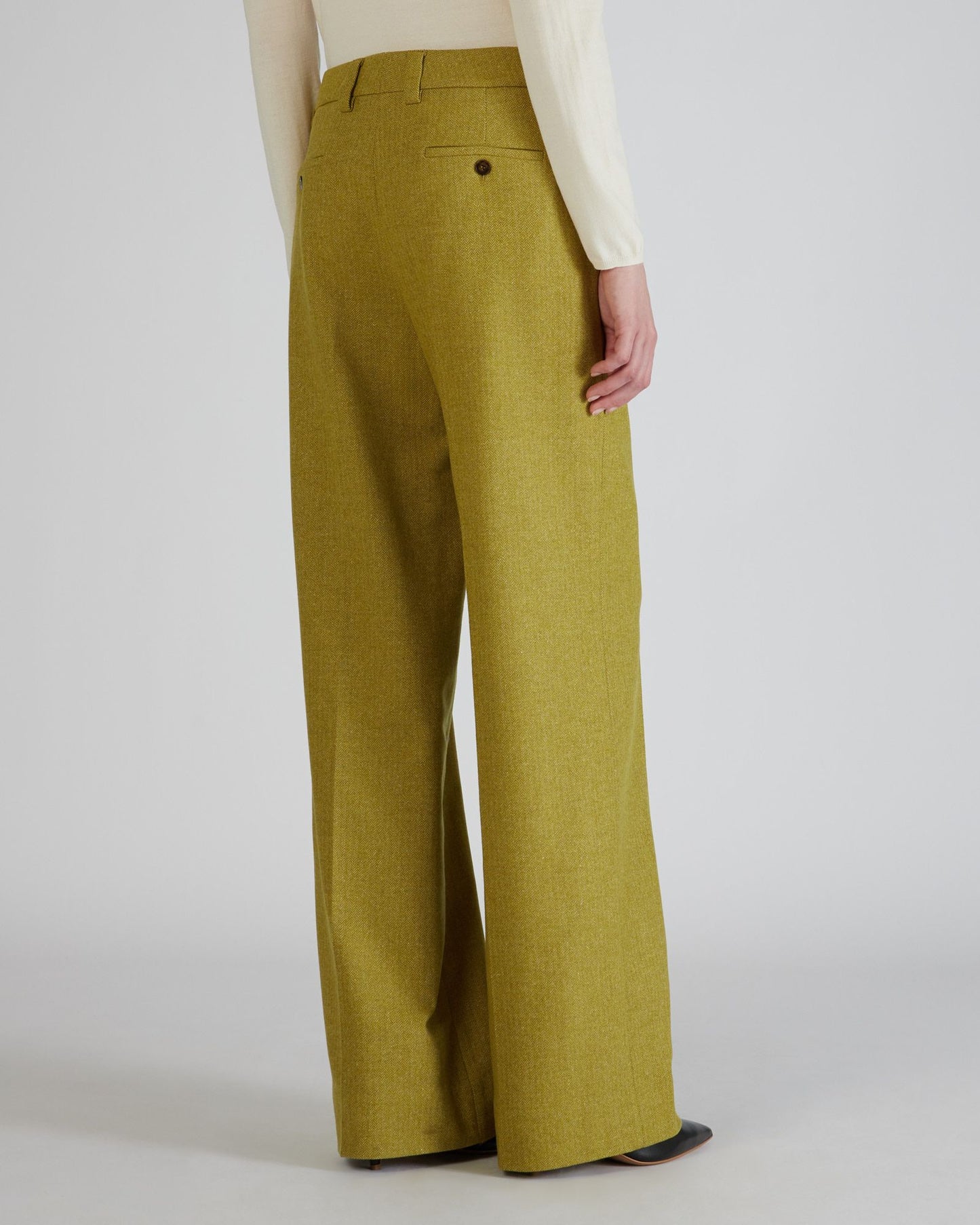 Regular fit trousers in stretch flannel