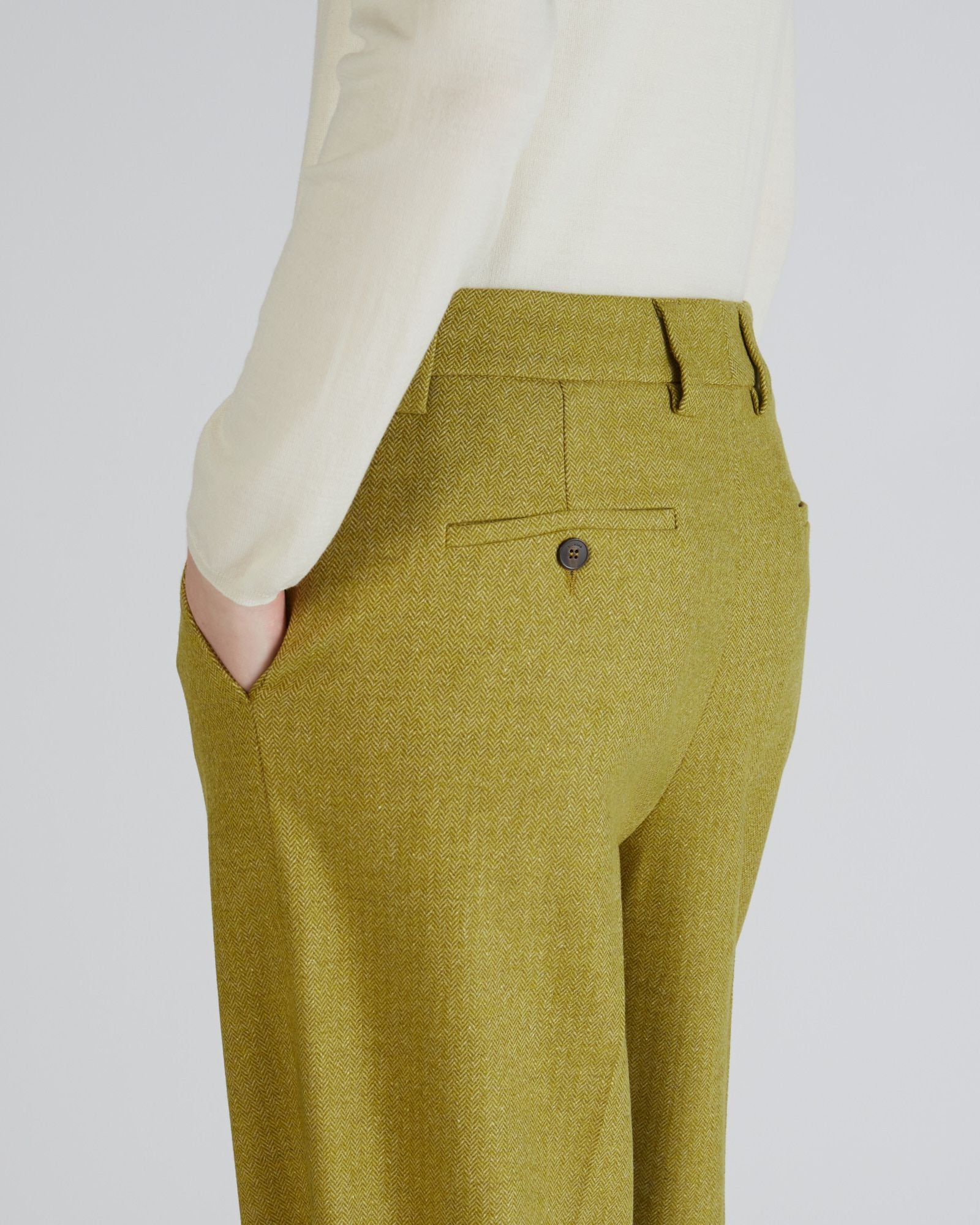 Regular fit trousers in stretch flannel