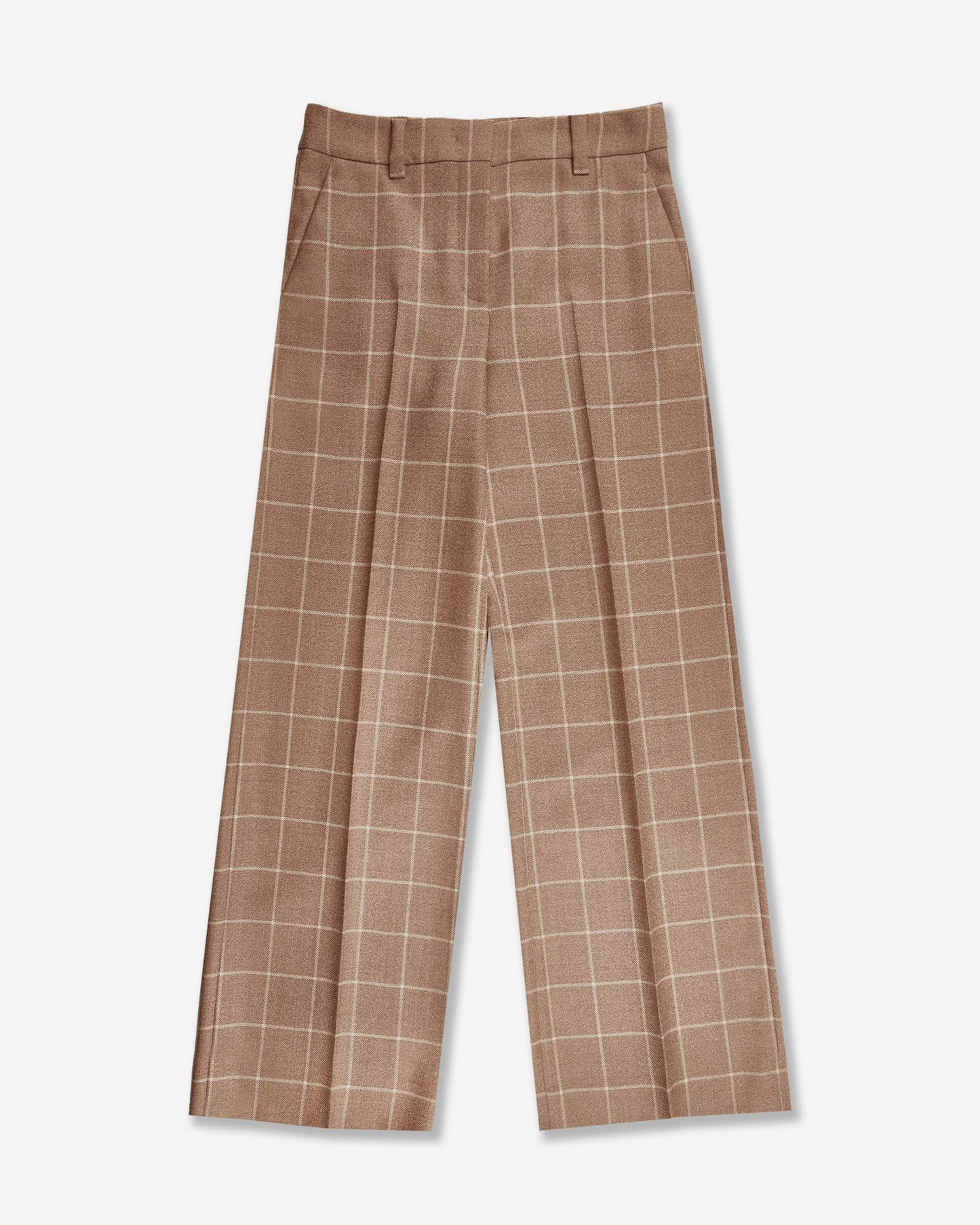 Regular fit flannel trousers