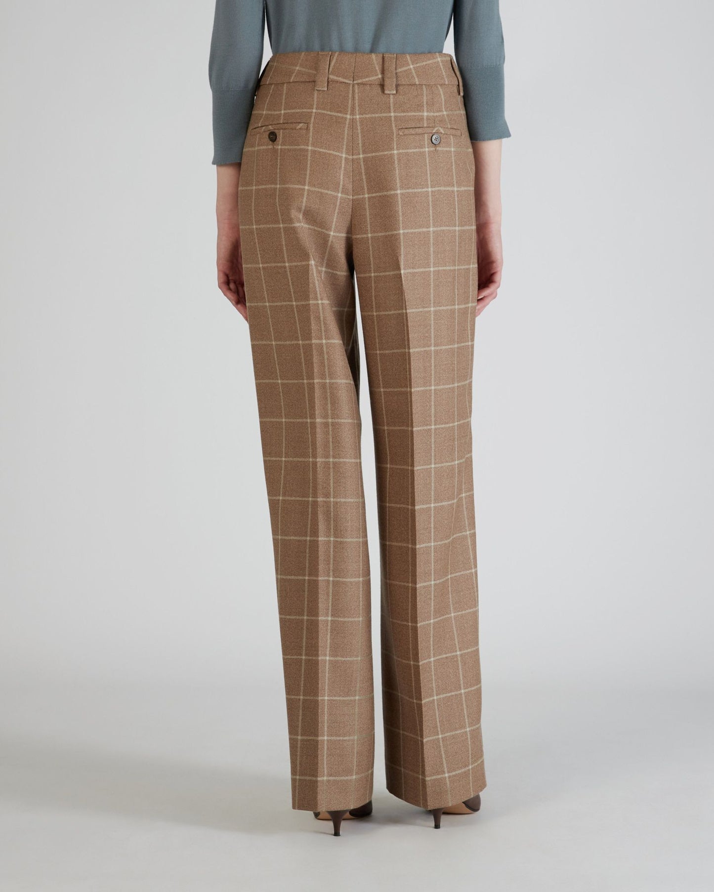 Regular fit flannel trousers